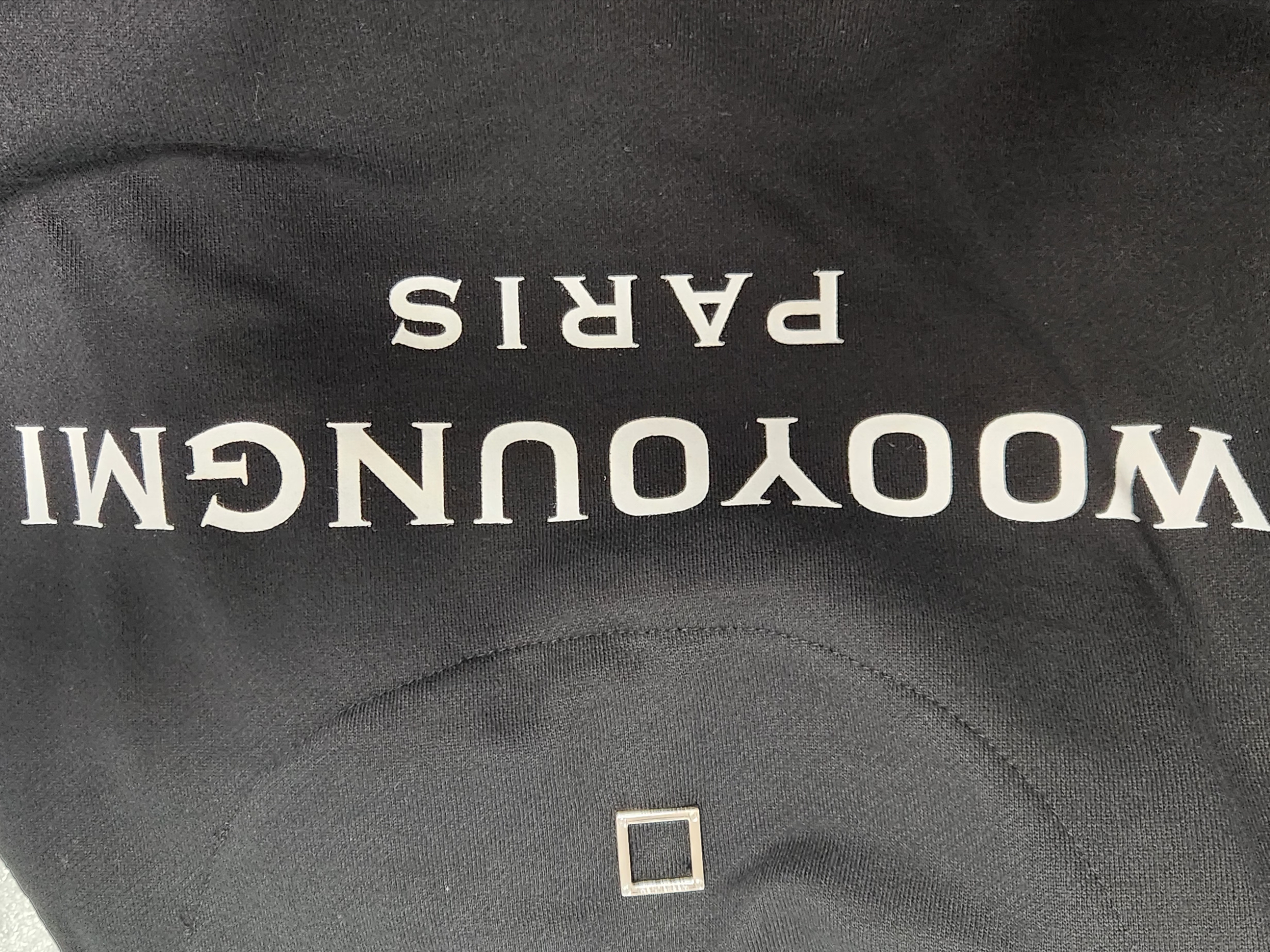 Wooyoungmi Back Logo Zip Hoodie Black - 23SS 착용 스타일