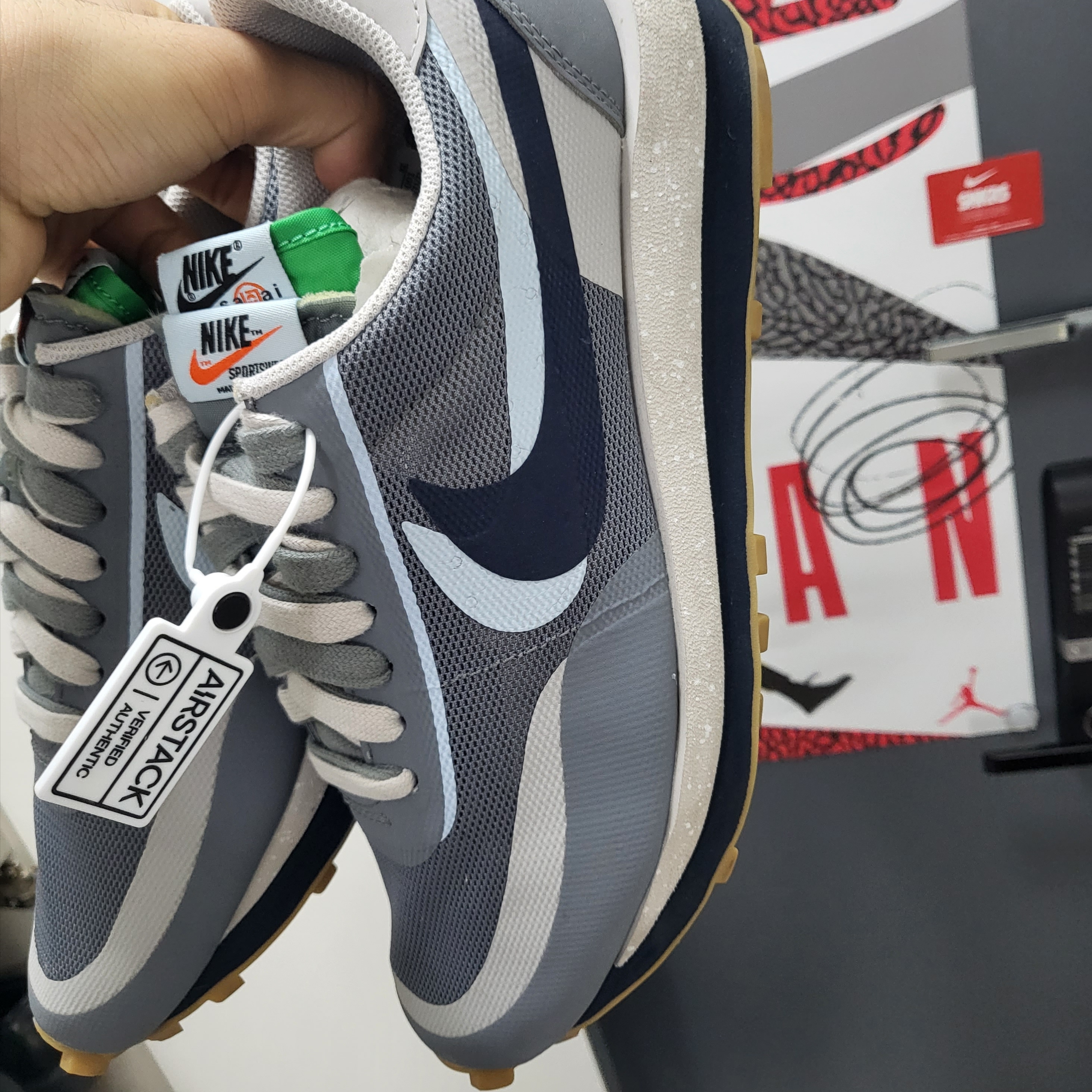 Nike x Sacai x Clot LDWaffle Cool Grey 착용 스타일