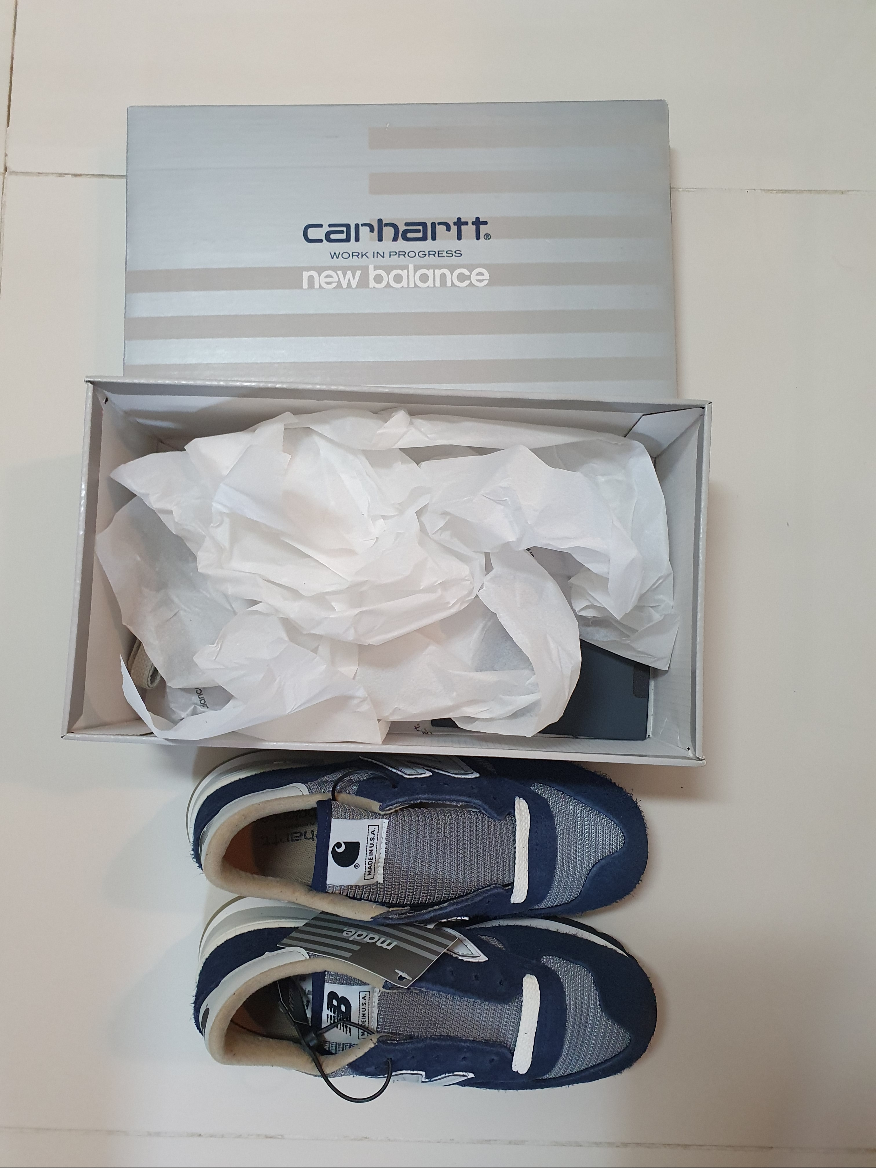 New Balance x Carhartt WIP 990v1 Made in USA Sculpture Center 착용 스타일