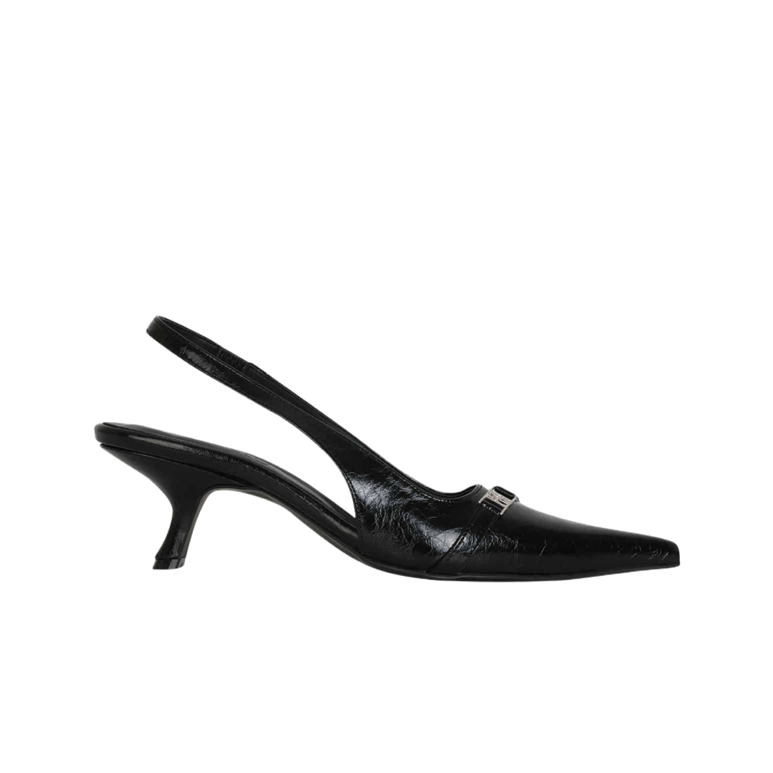 (W) 보헤미안 서울 23 메탈 라벨 슬링백 블랙((W) Bohemian Seoul 23 Metal Label Sling Back Black)