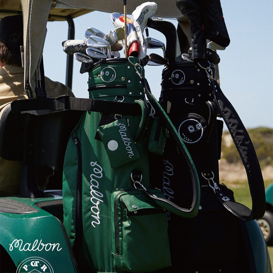 Malbon Golf x Porter POTR Transcon Carry Bag Green 착용 스타일