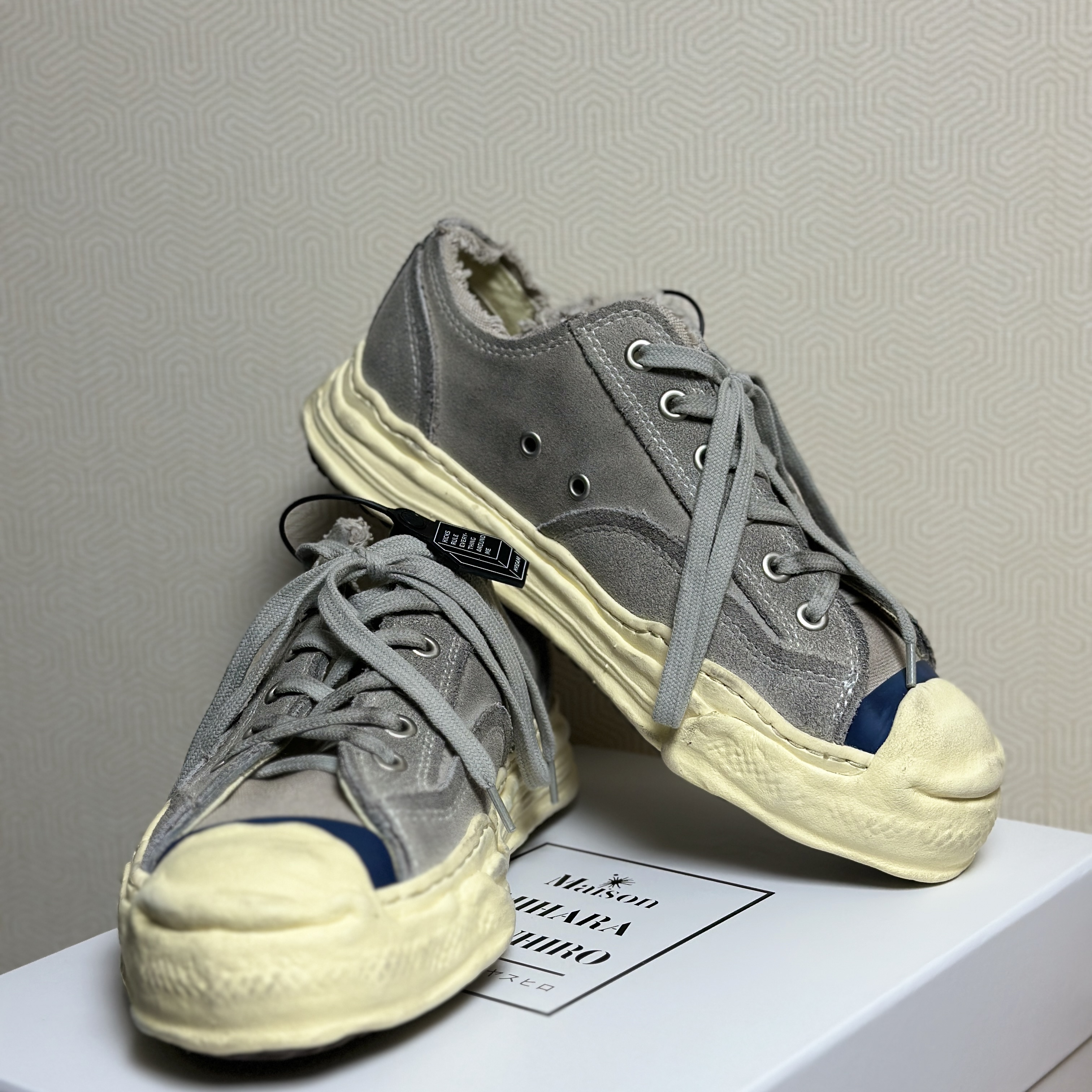 Maison Mihara Yasuhiro x Bed J.W. Ford Hank OG Sole Low-top Sneakers Gray 착용 스타일