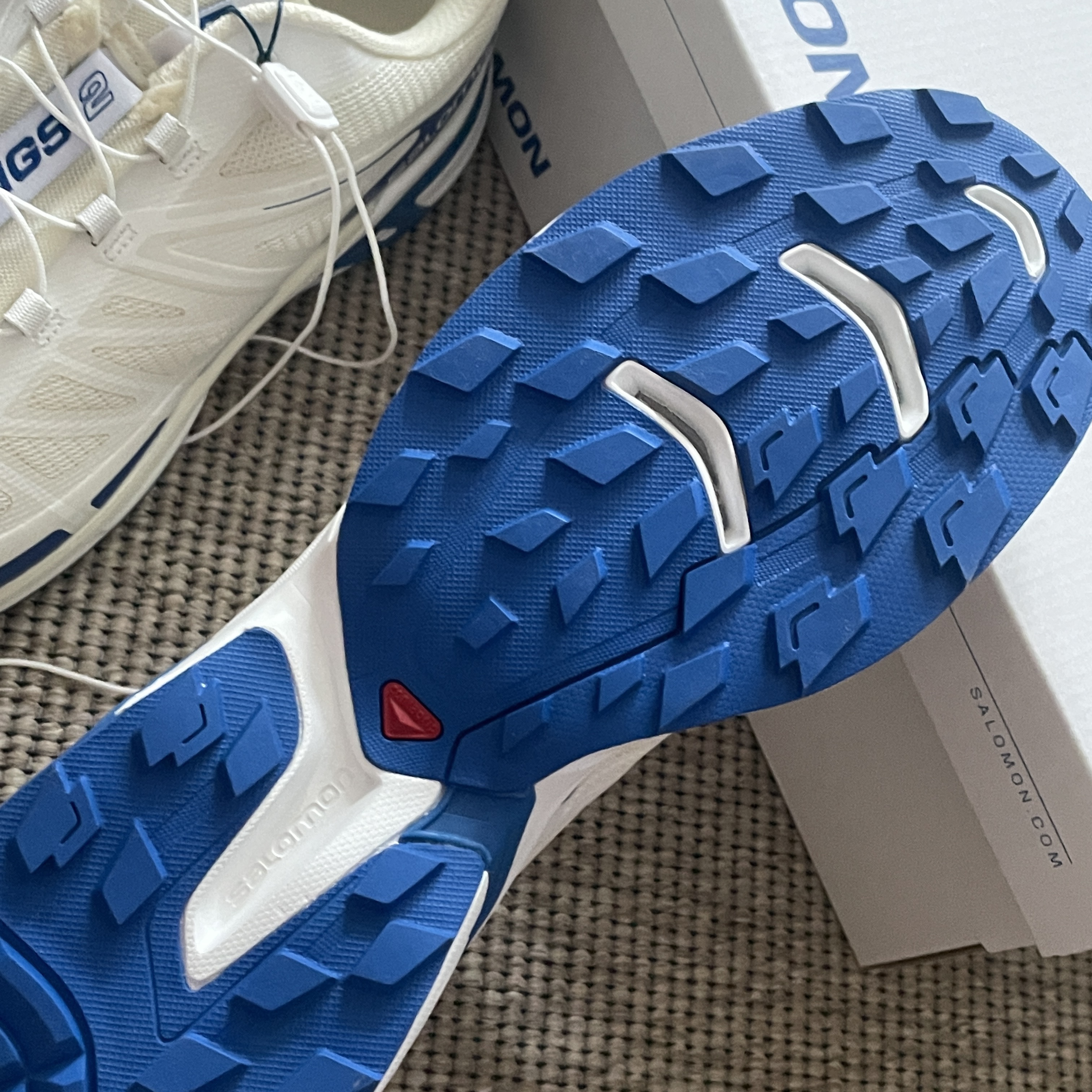 Salomon x JJJJound XT-Wings 2 White Lapis Blue 착용 스타일 - 2