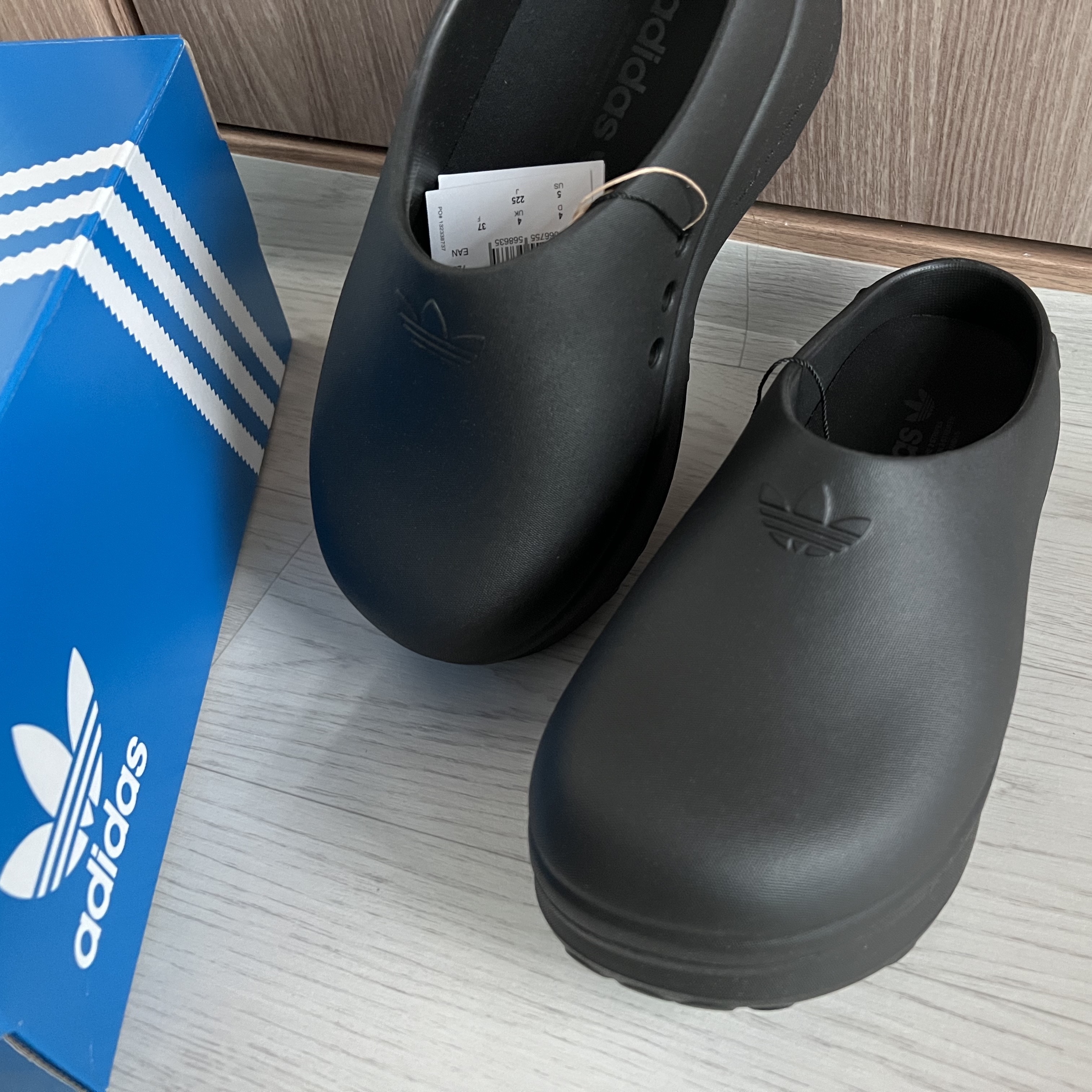 (W) Adidas Adifom Stan Smith Mule Core Black 착용 스타일 - 2