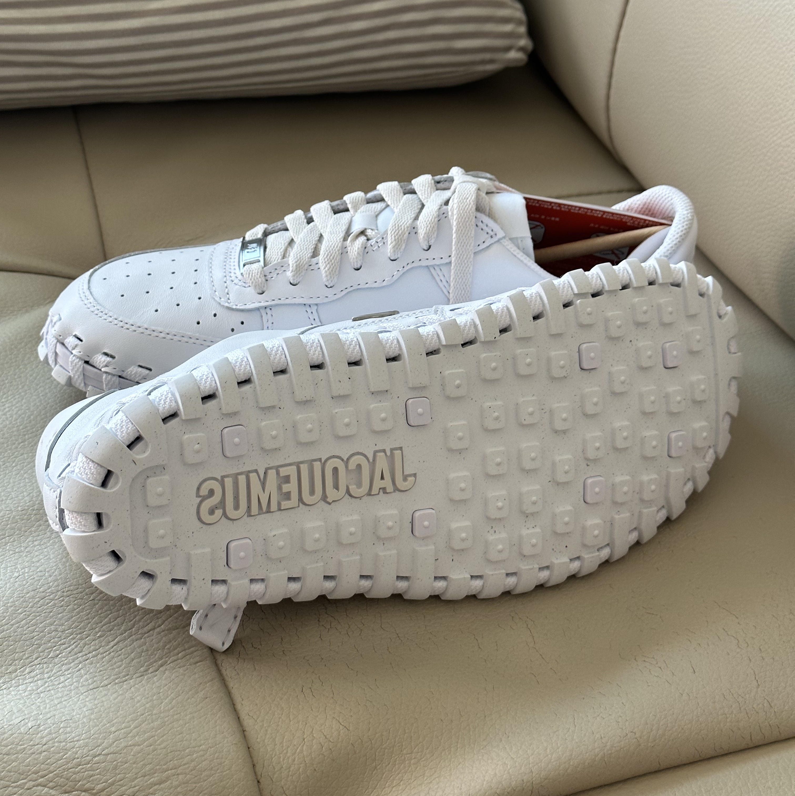 Nike x Jacquemus J Force 1 Low LX SP White 착용 스타일