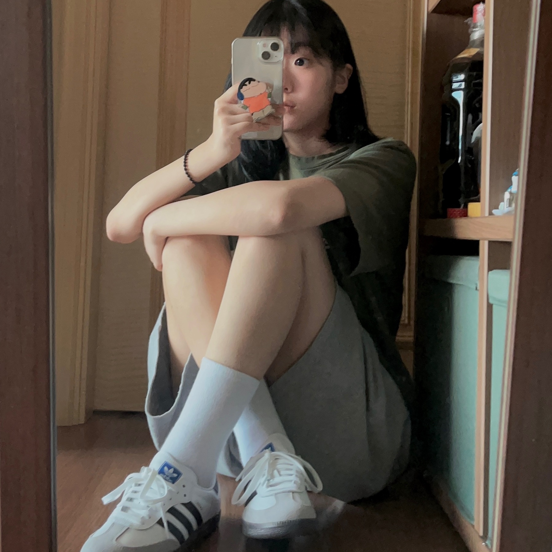 Adidas Samba OG Cloud White 착용 스타일 - 1