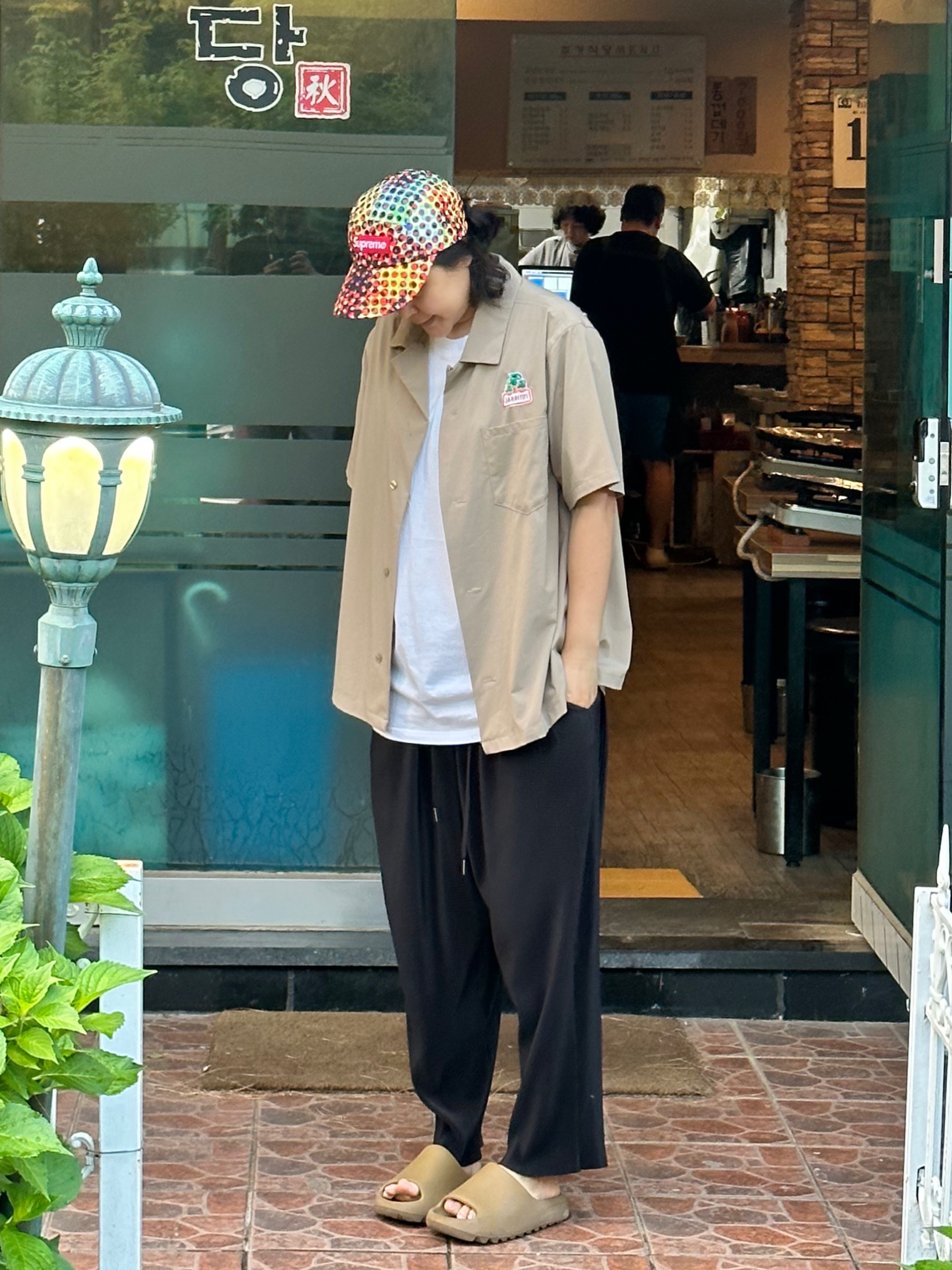 Supreme Gore-Tex Paclite Long Bill Camp Cap Multicolor - 23SS, Adidas Yeezy Slide Ochre 착용 스타일