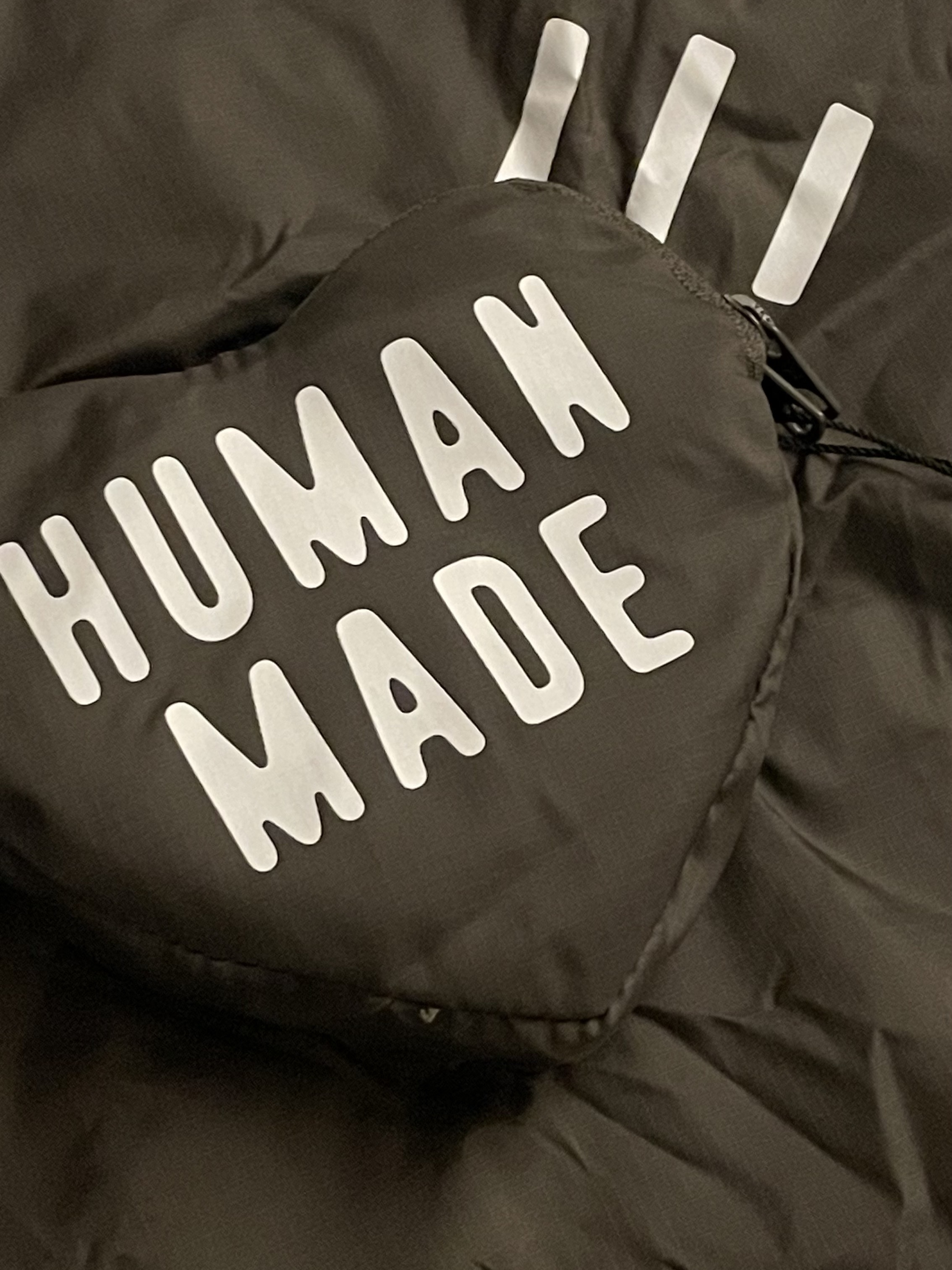 Human Made Heart Shopper Bag Olive Drab 착용 스타일 - 1