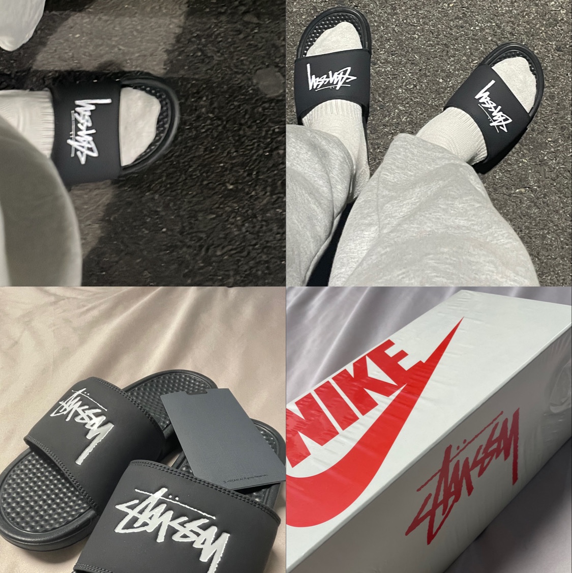 Nike x Stussy Benassi Slide Off Noir 착용 스타일 - 5