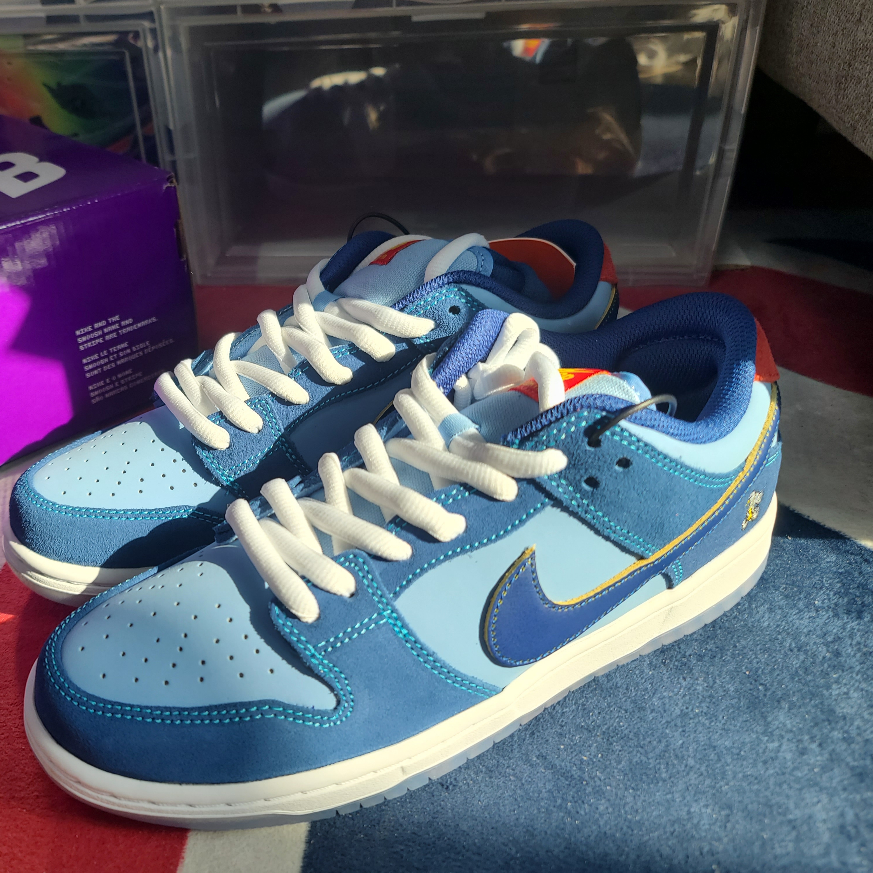 Nike x Why So Sad? SB Dunk Low Pro Coastal Blue 착용 스타일 - 1
