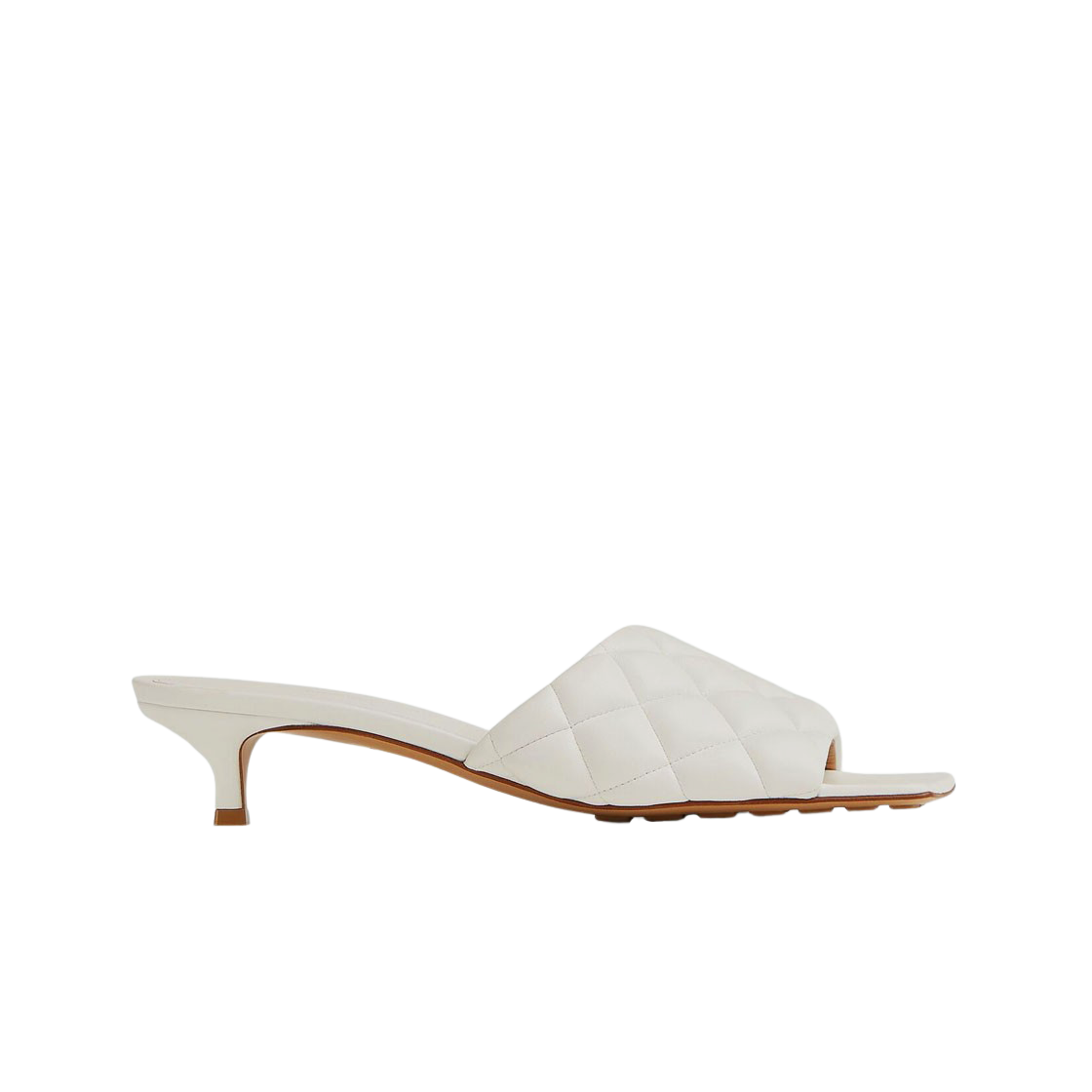 729764VBRR09122 (W) Bottega Veneta Padded Mule Optic White - 대표 이미지 #1