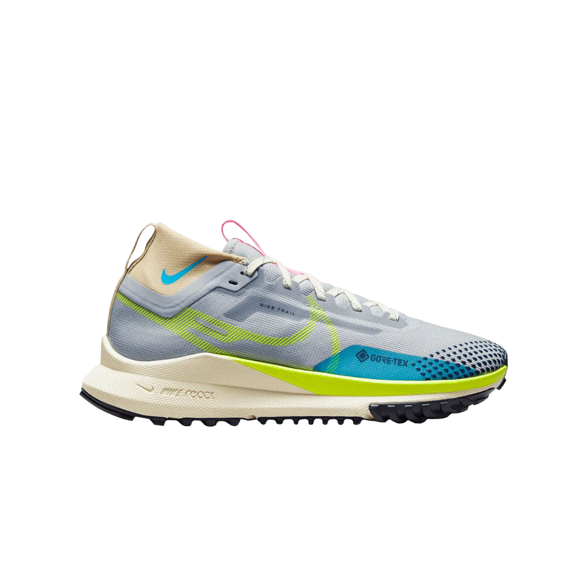 (W) 나이키 리액트 페가수스 트레일 4 고어텍스 울프 그레이 볼트((W) Nike React Pegasus Trail 4 Gore-tex Wolf Grey Volt)