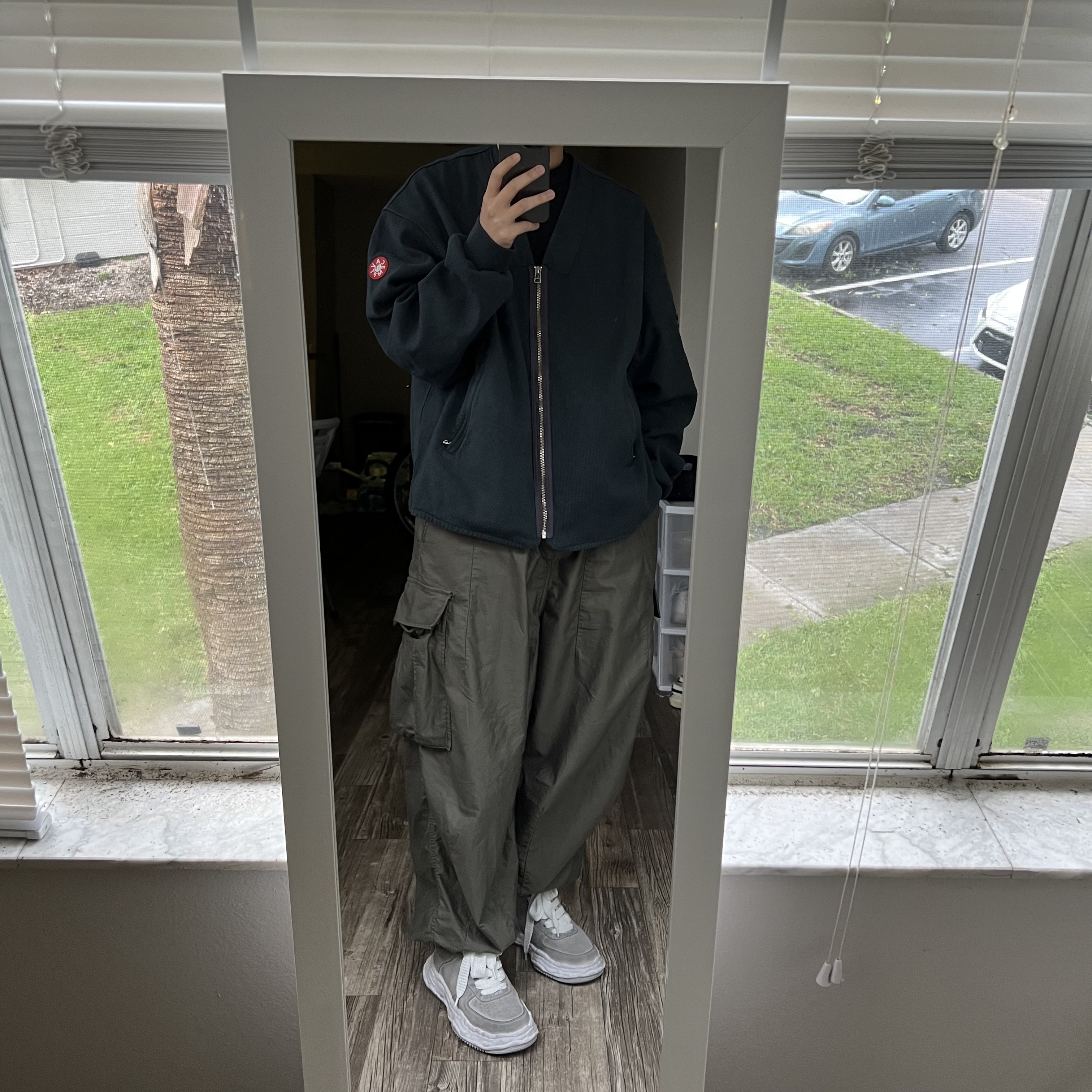 Cav Empt Overdye Pq Zip Cardigan Black - 23SS 착용 스타일