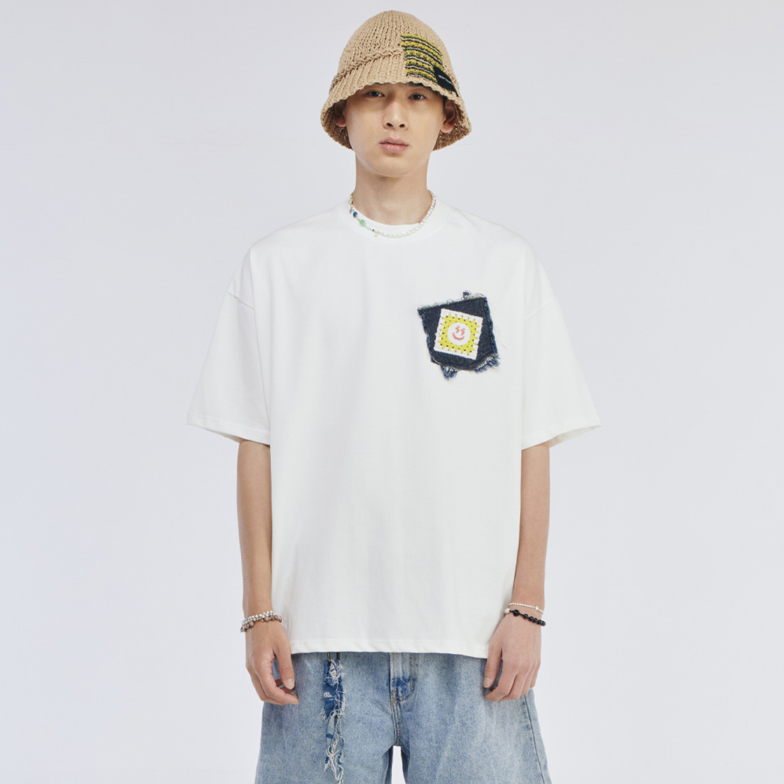 더그레이티스트 데님 패치 티셔츠 화이트(The Greatest Denim Patch T-Shirts White) - 2