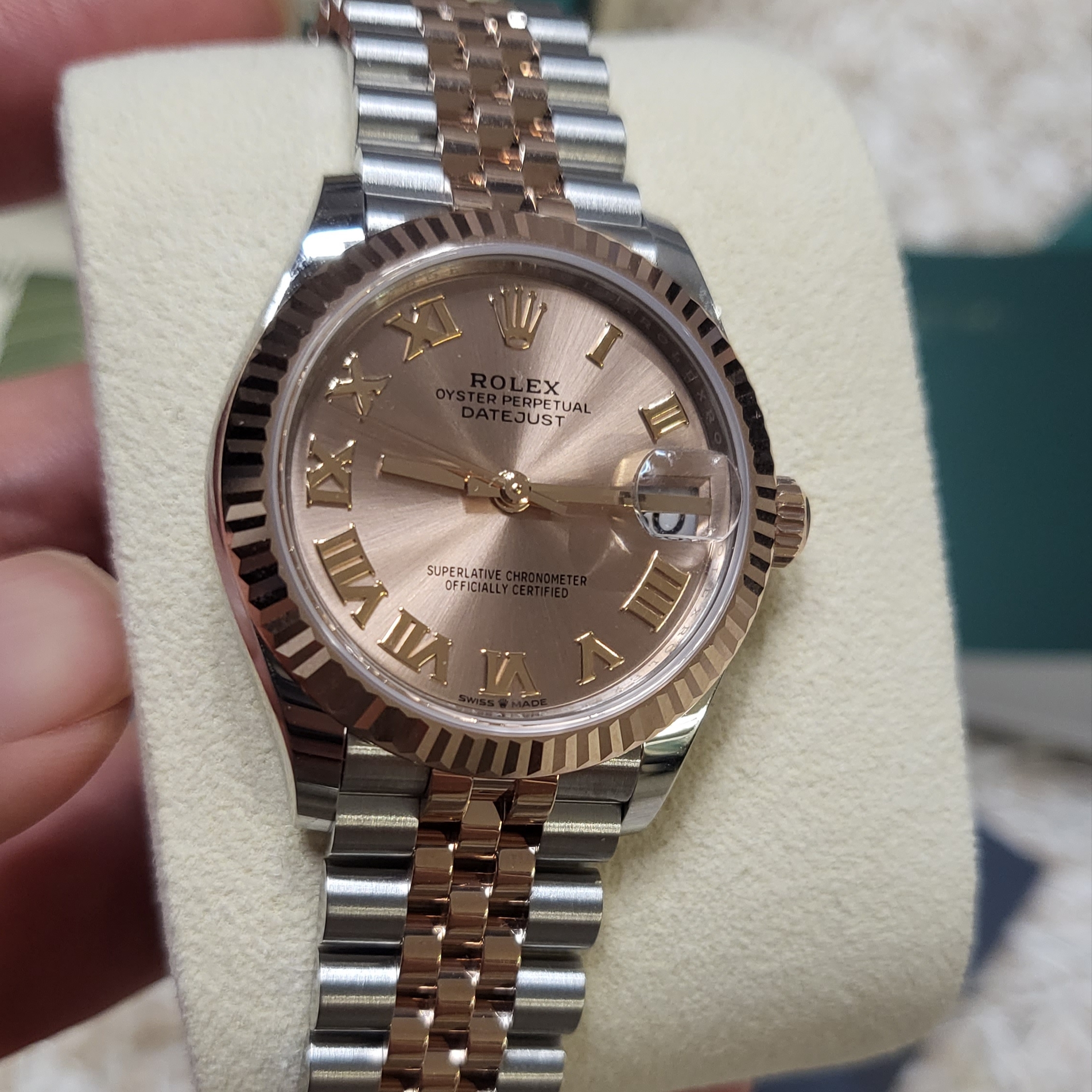 Rolex Datejust 31mm 278271 Rose Roman Jubilee 착용 스타일 - 1