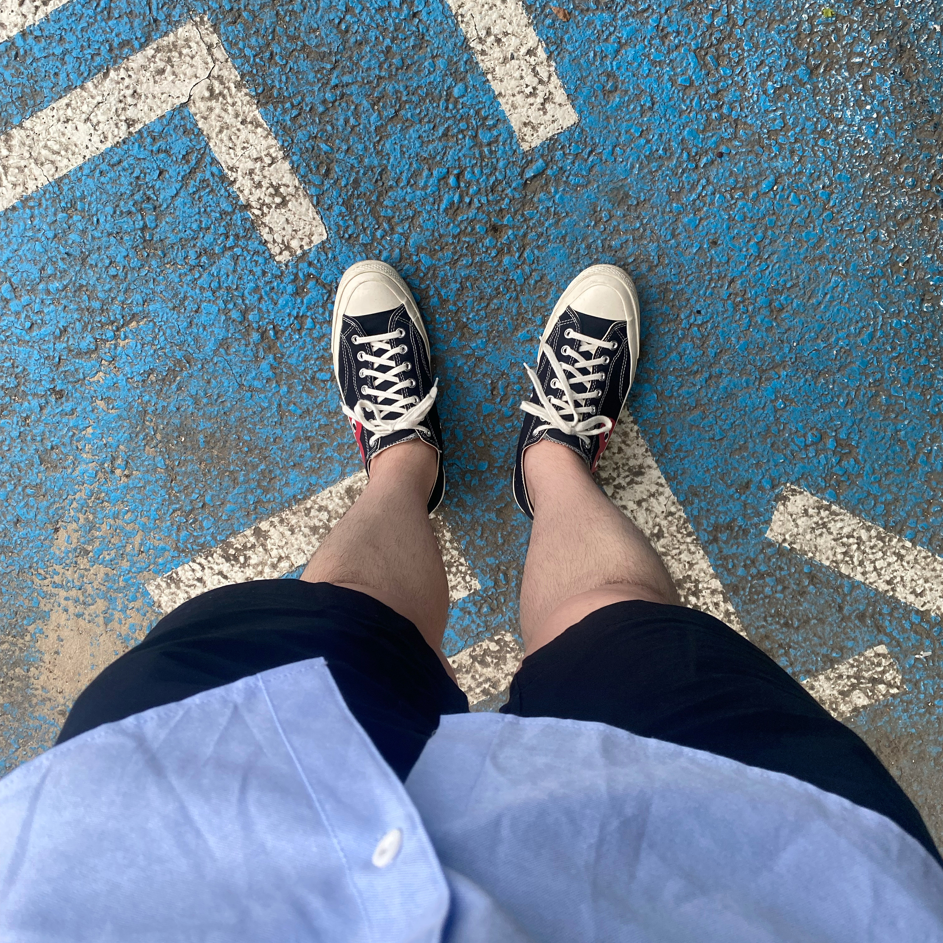 Converse x Play Comme des Garcons Chuck 70 Ox Black 착용 스타일