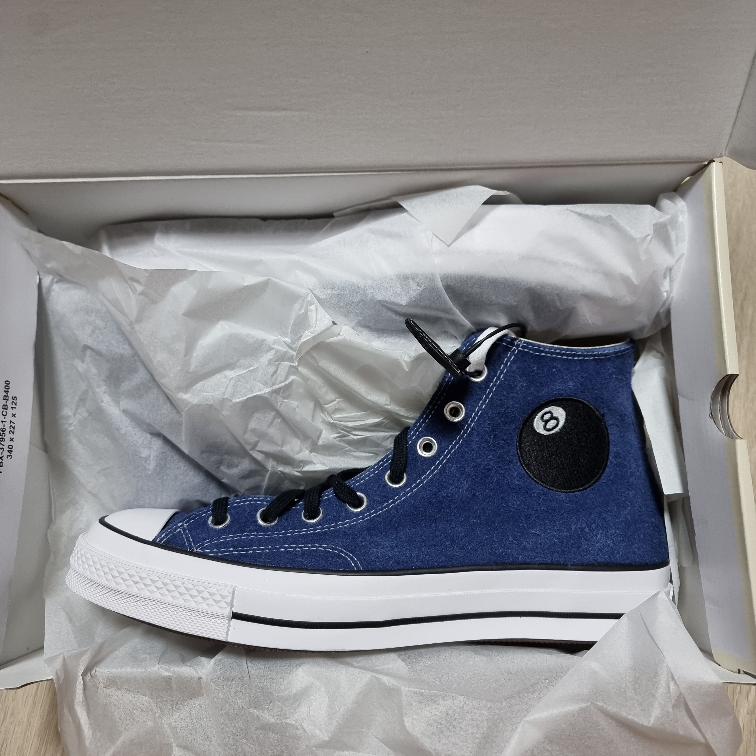 Converse x Stussy Chuck 70 High 8 Ball Navy 착용 스타일