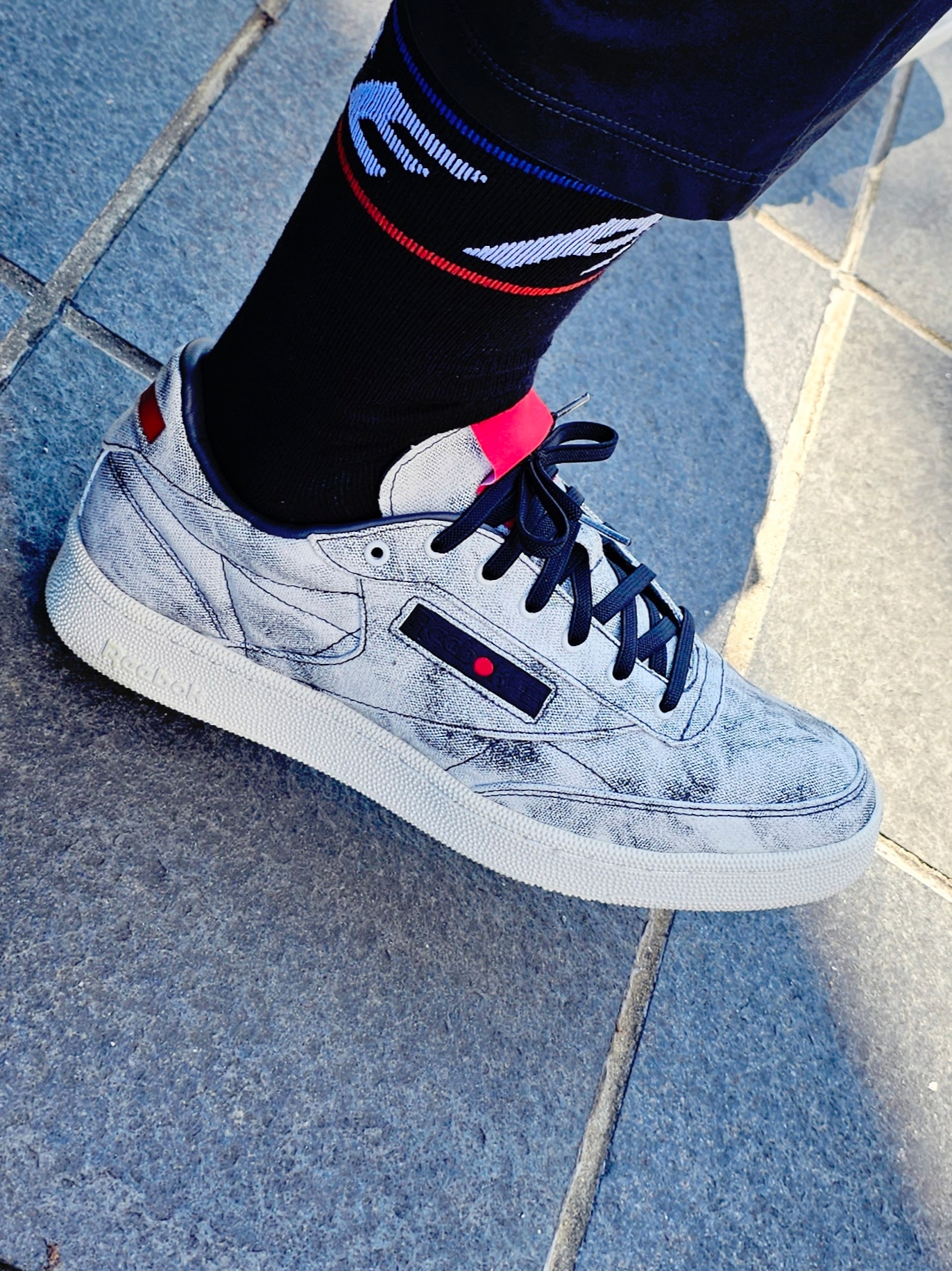 Reebok x Kendrick Lamar Club C Acid Wash 착용 스타일 - 1