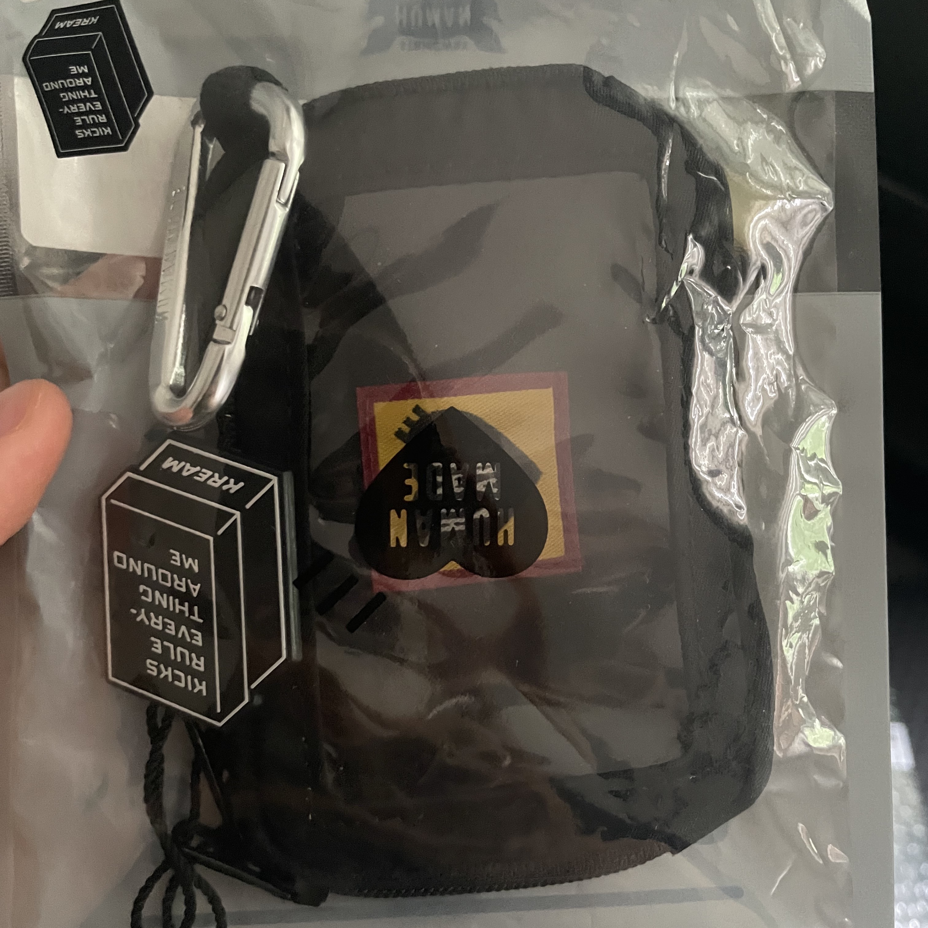 Human Made Military Card Case Black 착용 스타일