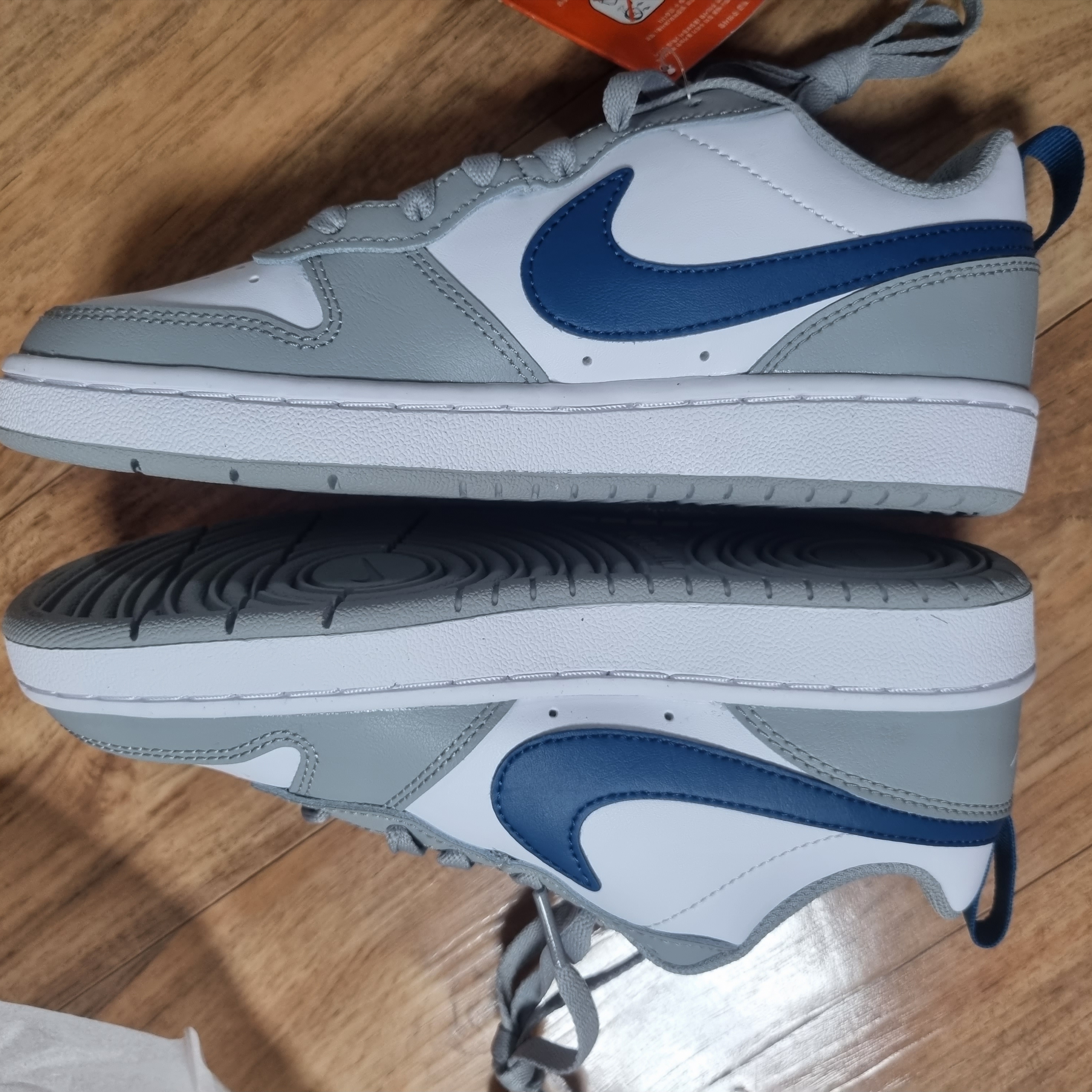 (GS) Nike Court Borough Low 2 Light Smoke Grey 착용 스타일