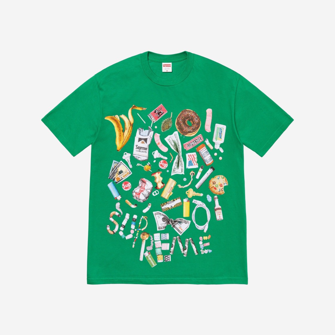 Supreme Trash T-Shirt Green - 23SS 상세 이미지 1