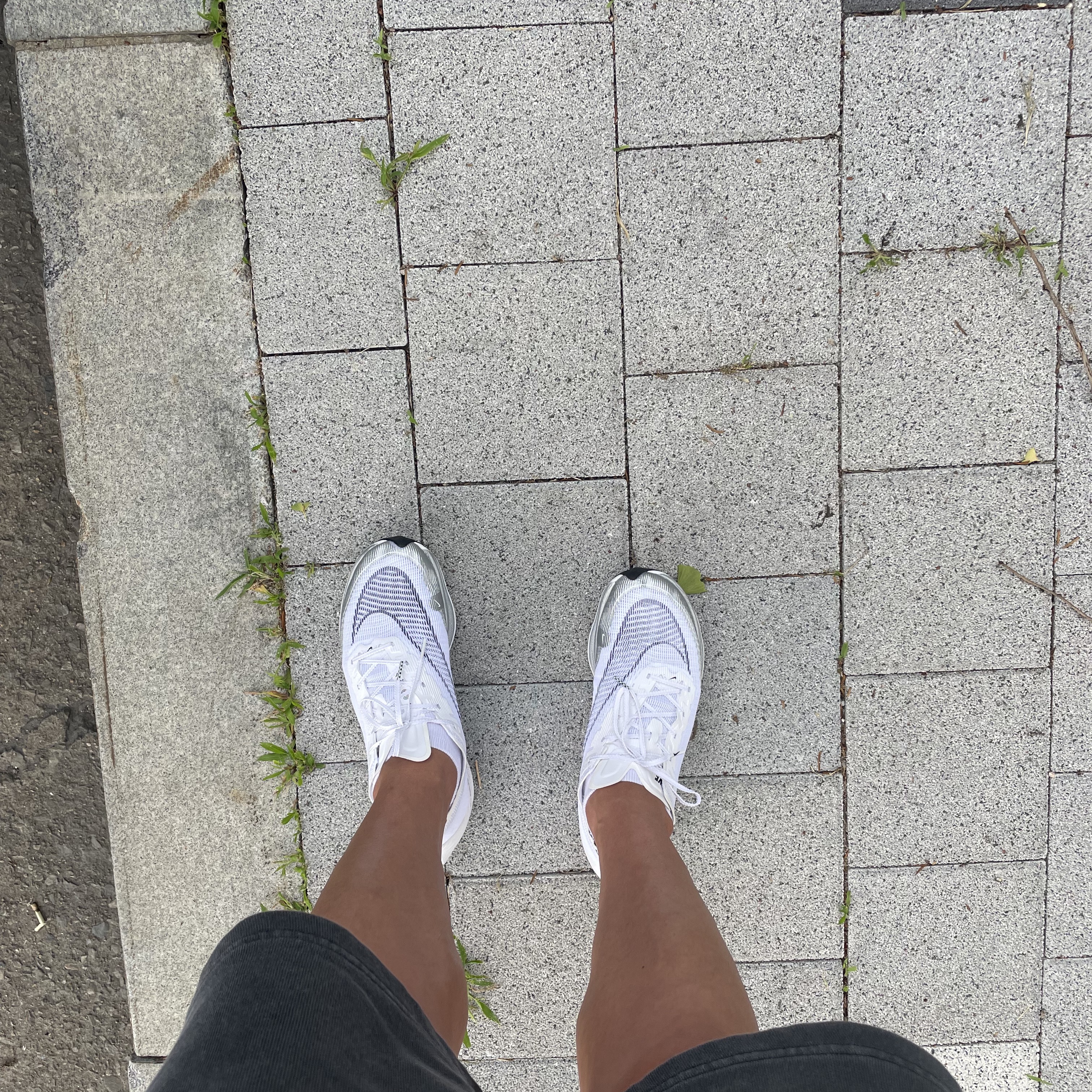 Nike ZoomX Vaporfly Next% 2 White Metallic Silver 착용 스타일