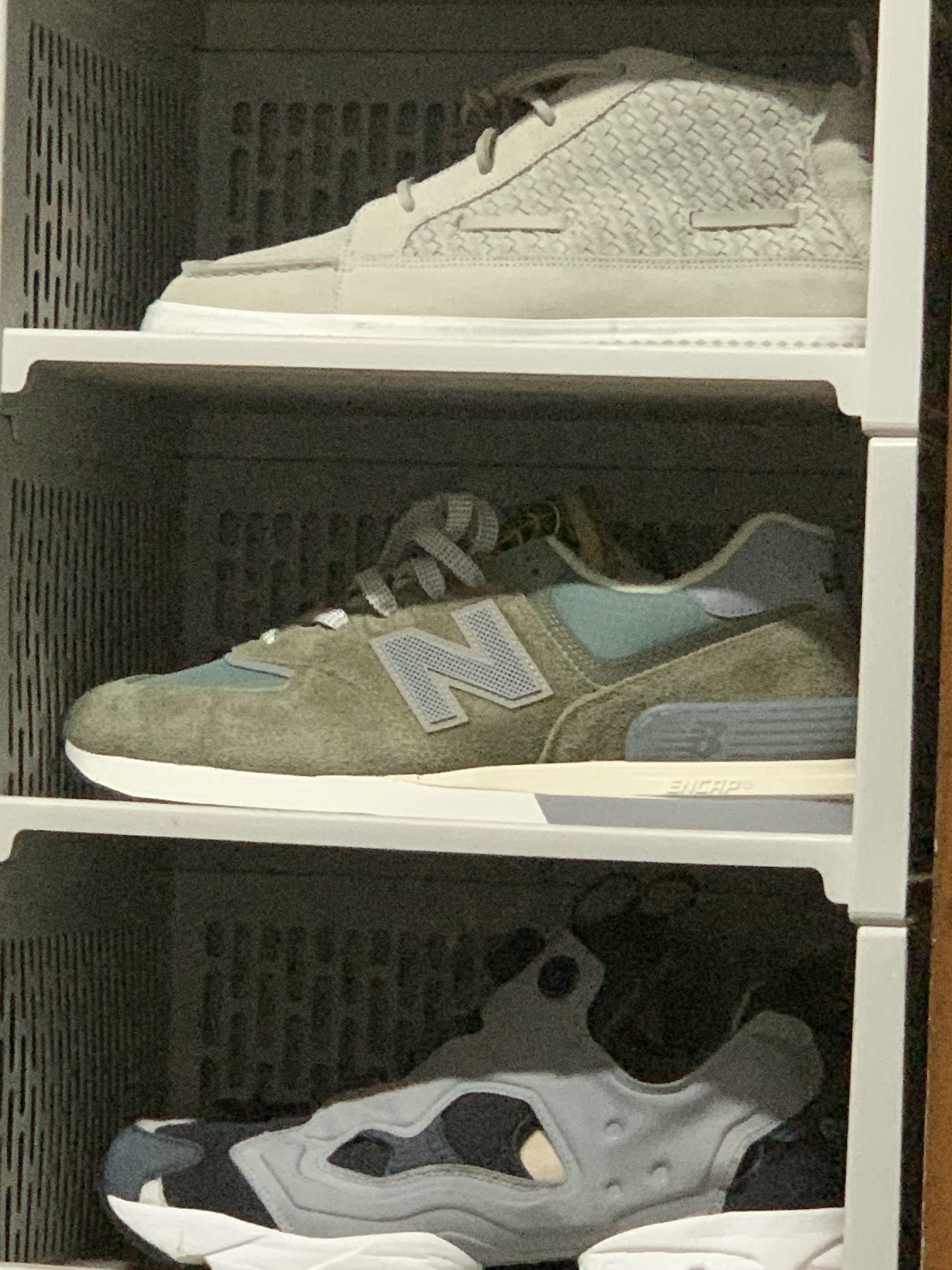 New Balance x Stone Island 574 Legacy Green 착용 스타일