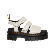 (W) Dr. Martens Ricki Nappa Lux Leather 3 Strap Platform Sandal Cobblestone Grey