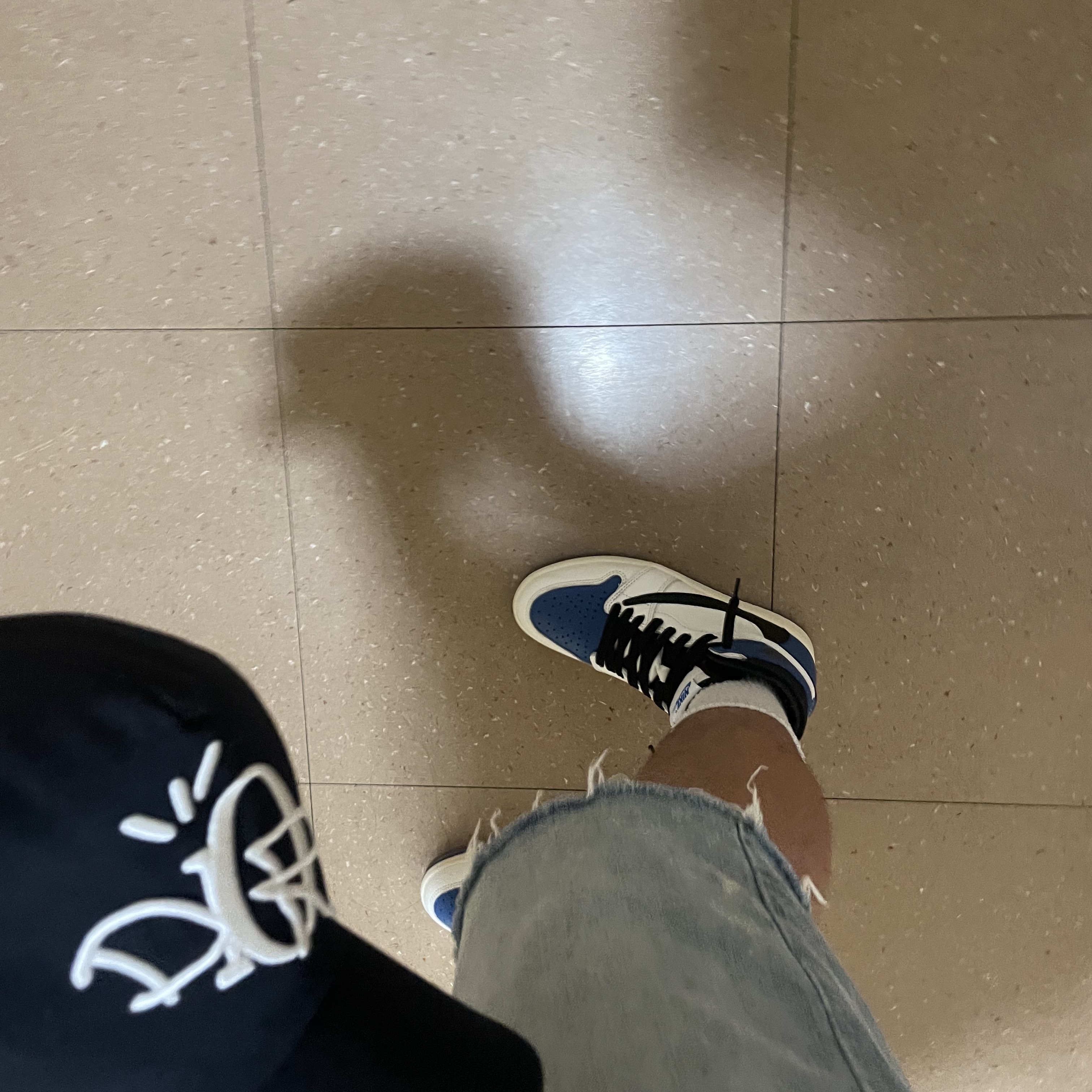 Jordan 1 x Travis Scott x Fragment Retro High OG SP Military Blue, Jordan 1 x Travis Scott x Fragment Retro Low OG SP Military Blue 착용 스타일 - 5