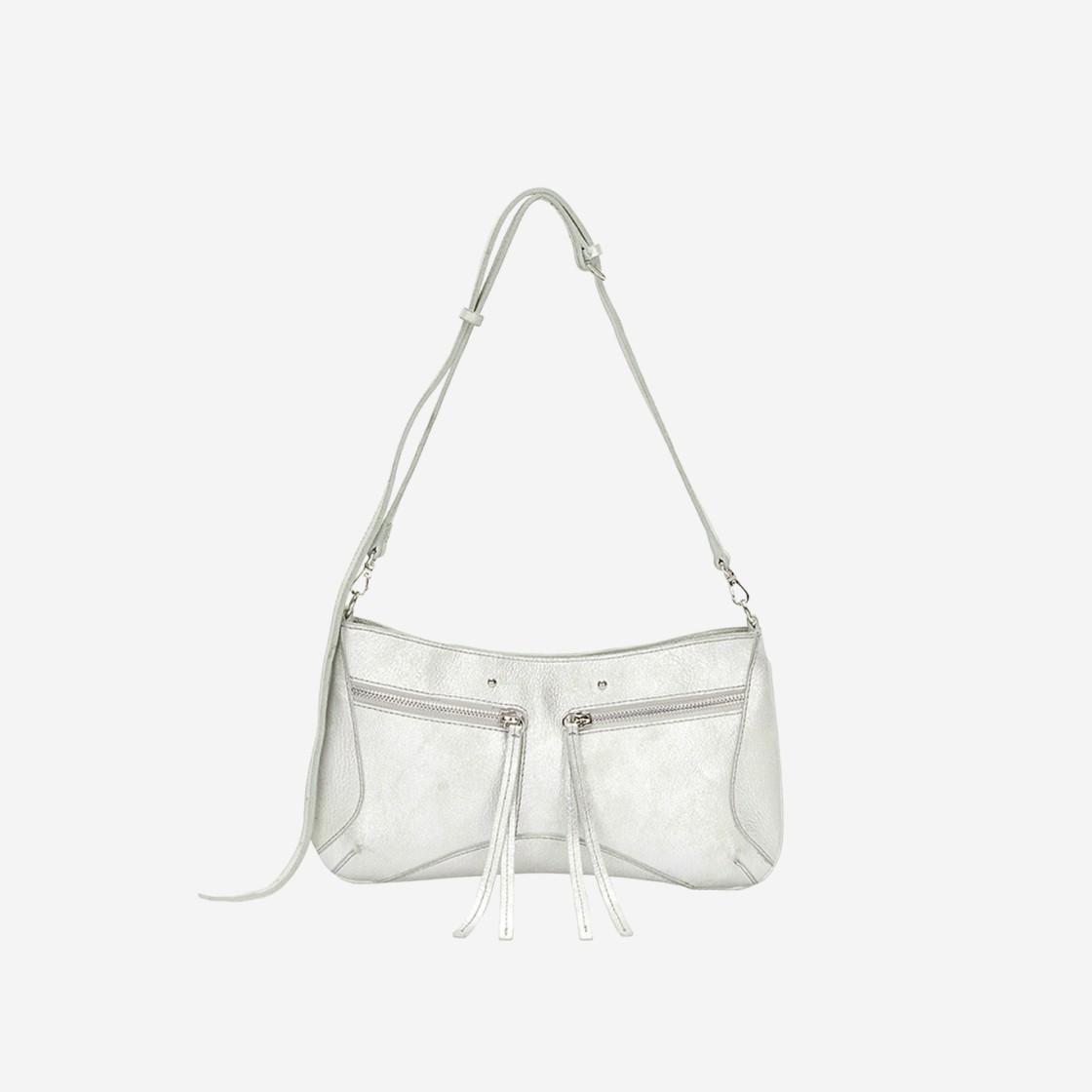 Matin Kim Zipper Leather Square Bag Silver 상세 이미지 1