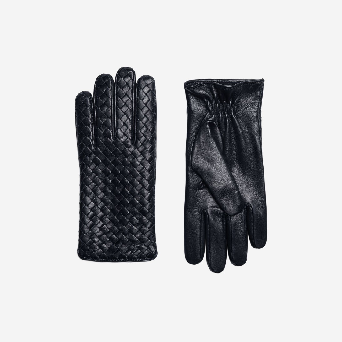 Bottega Veneta Intrecciato Leather Gloves Abyss 상세 이미지 1