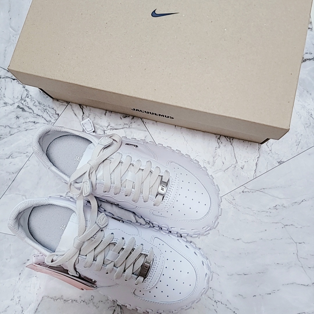 Nike x Jacquemus J Force 1 Low LX SP White 착용 스타일