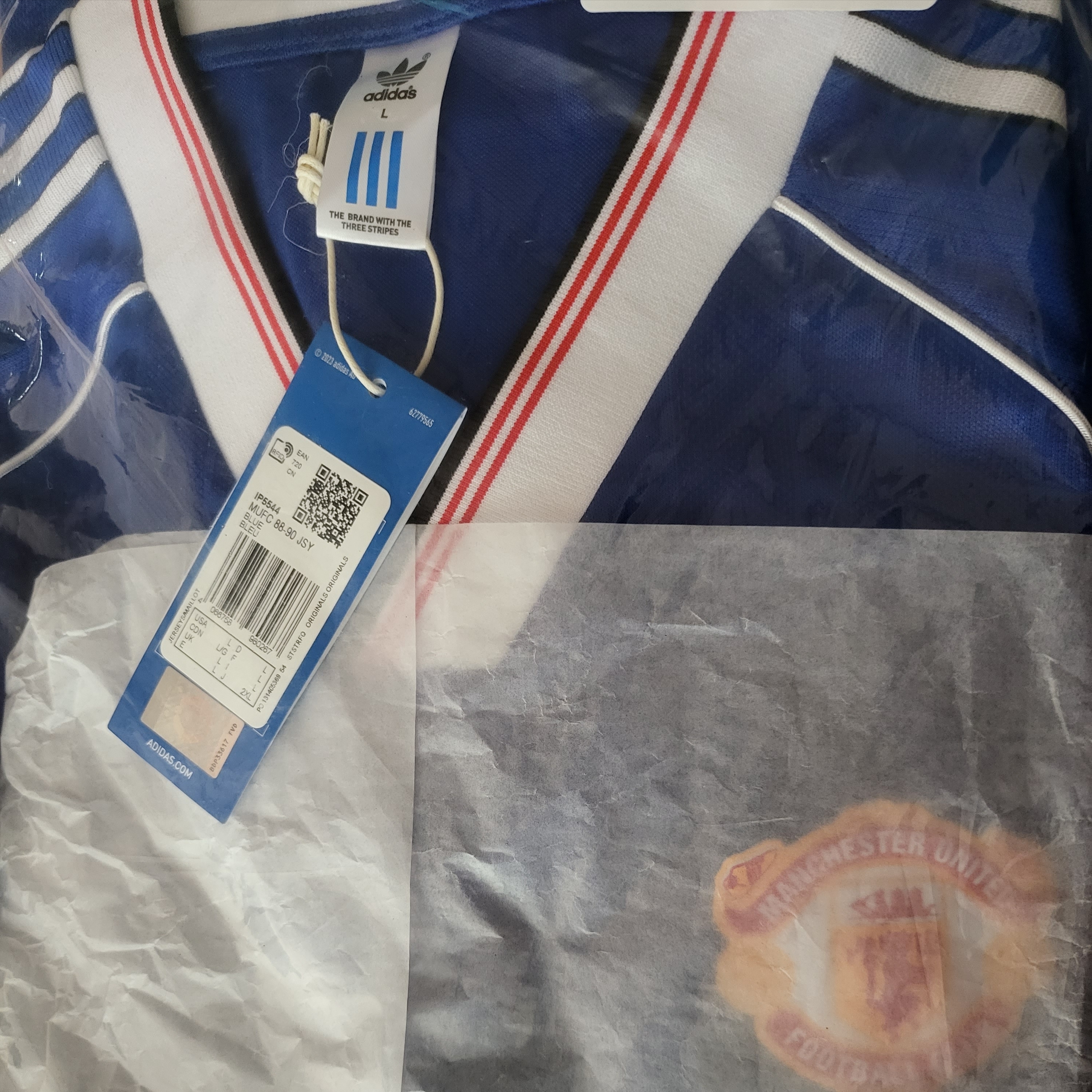 Adidas Manchester United 1988/90 Jersey Collegiate Royal - US Sizing 착용 스타일