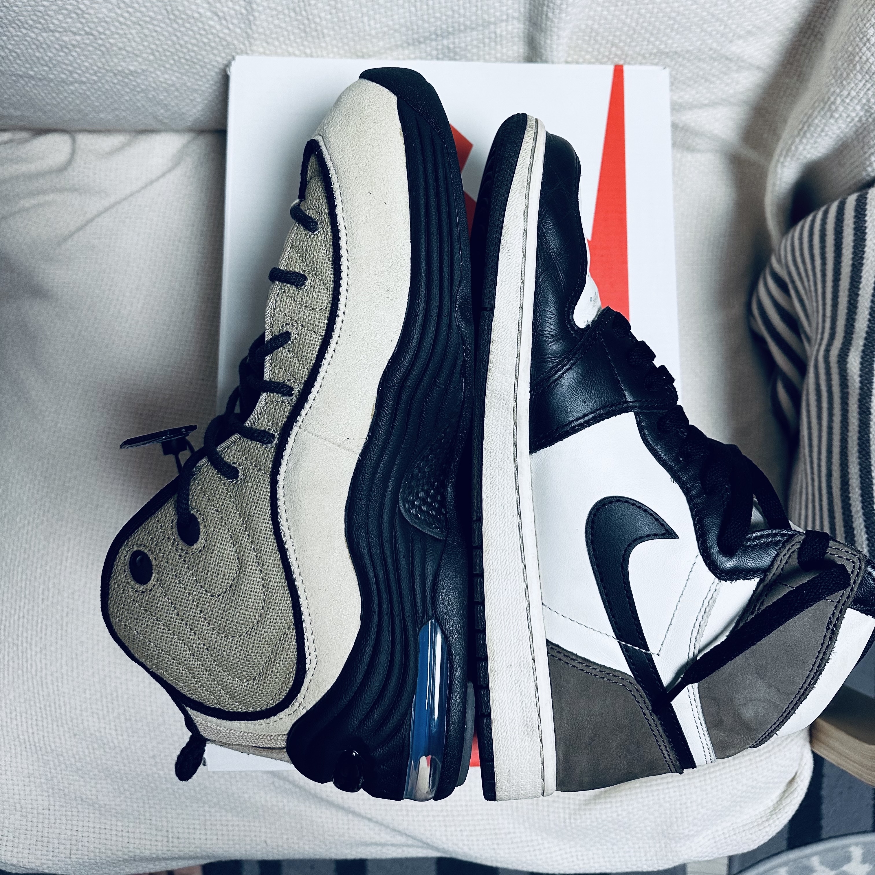 Nike x Stussy Air Penny II Rattan and Limestone 착용 스타일 - 5