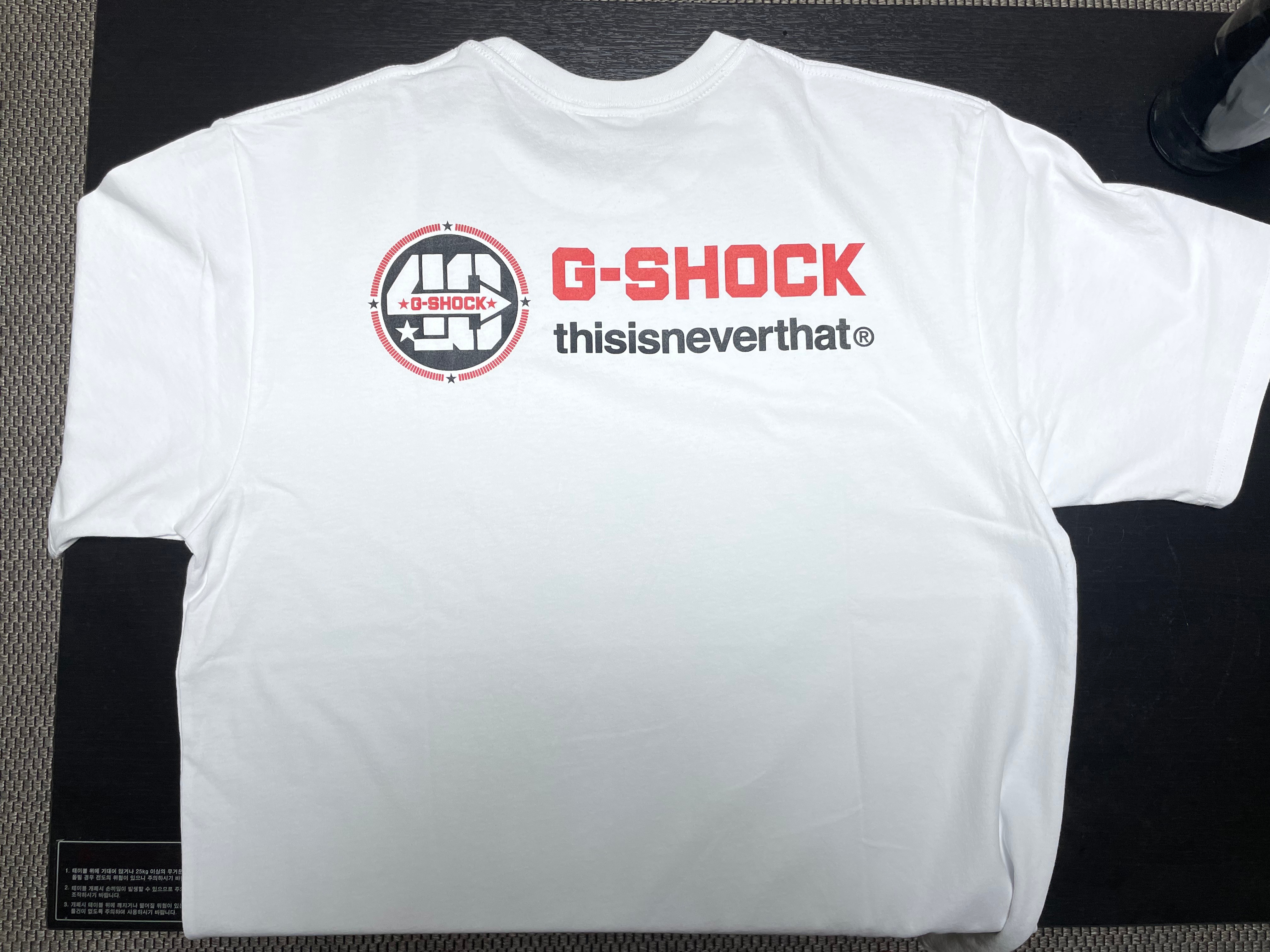 Thisisneverthat x Casio G-Shock 40th Anniversary T-Shirt White 착용 스타일 - 1