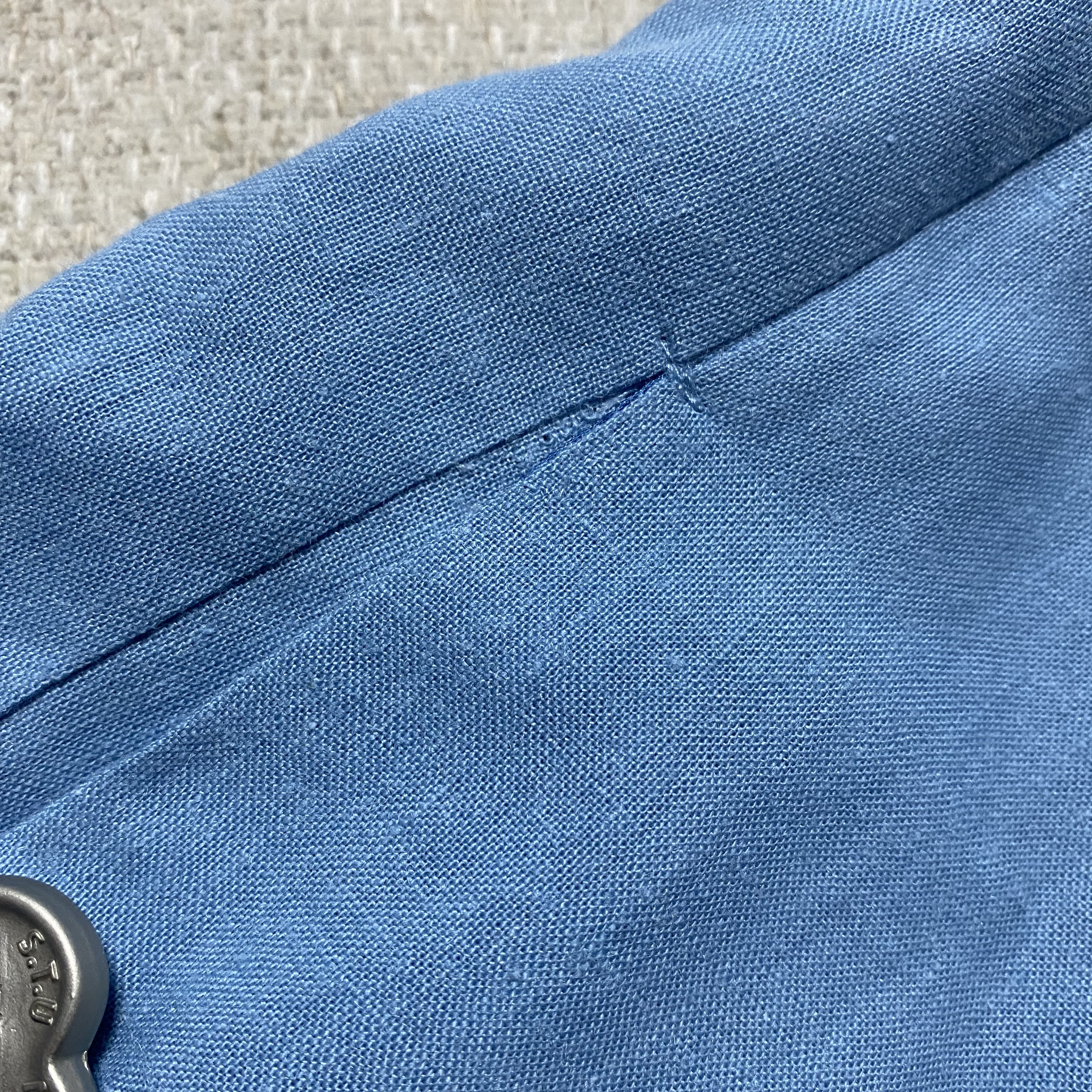 [KREAM 단독] STU Women Buttoned Linen Dress Sky Blue 착용 스타일 - 4