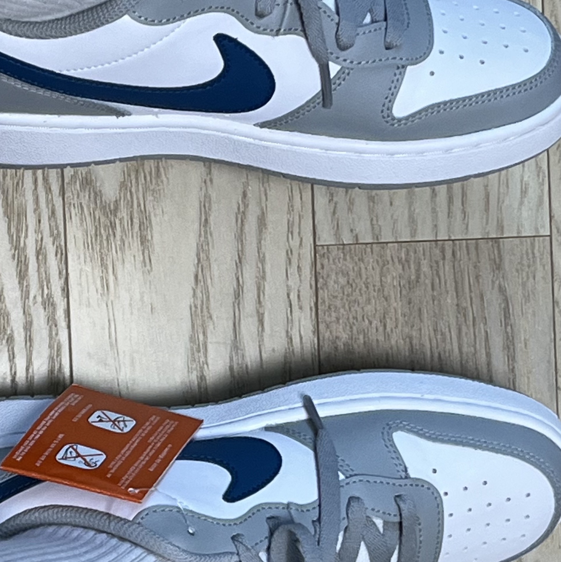 (GS) Nike Court Borough Low 2 Light Smoke Grey 착용 스타일 - 1