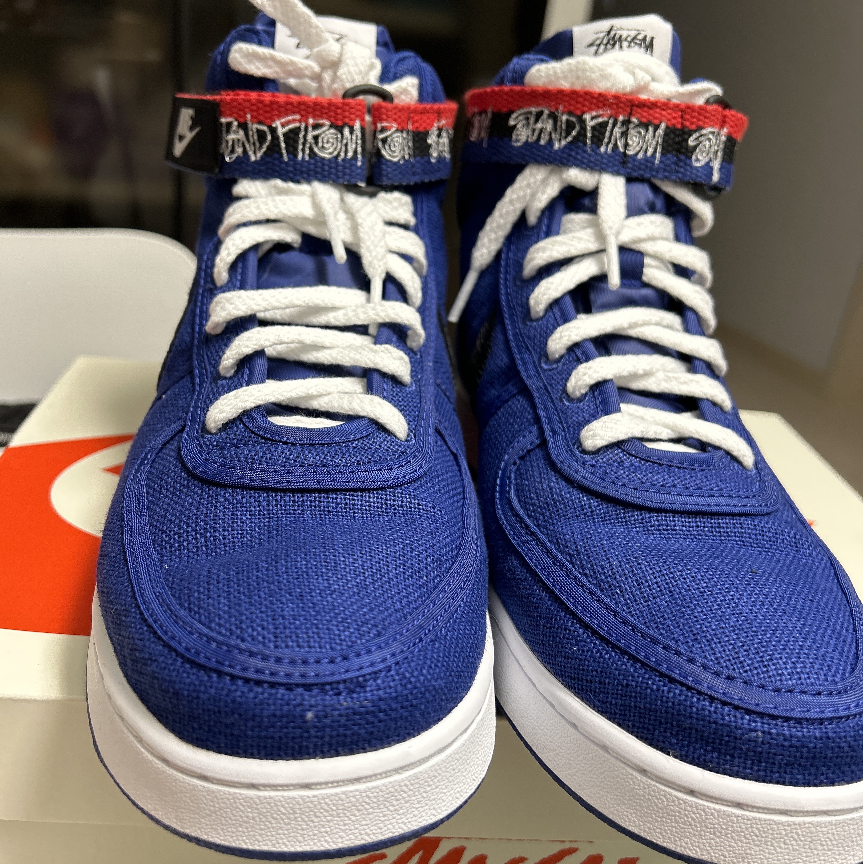 Nike x Stussy Vandal High Deep Royal Blue 착용 스타일