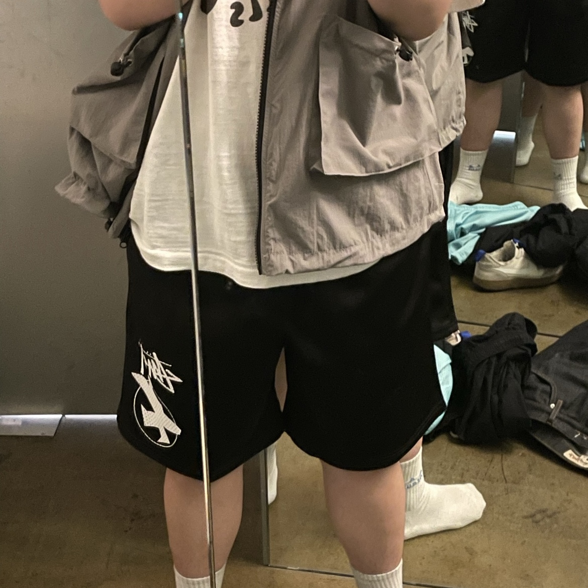 Stussy Surfman Mesh Shorts Black 착용 스타일