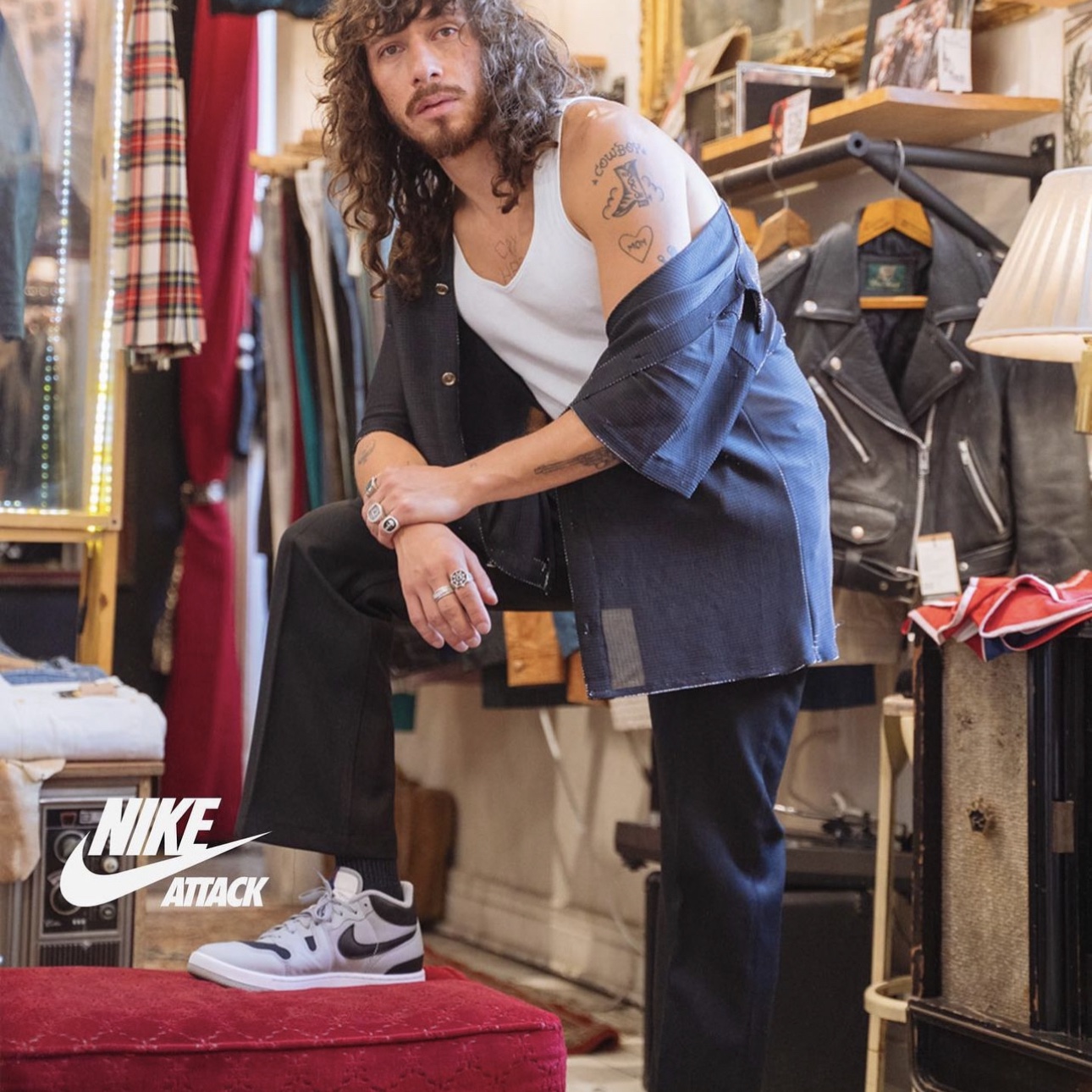 Nike Mac Attack QS SP Light Smoke Grey 착용 스타일 - 2