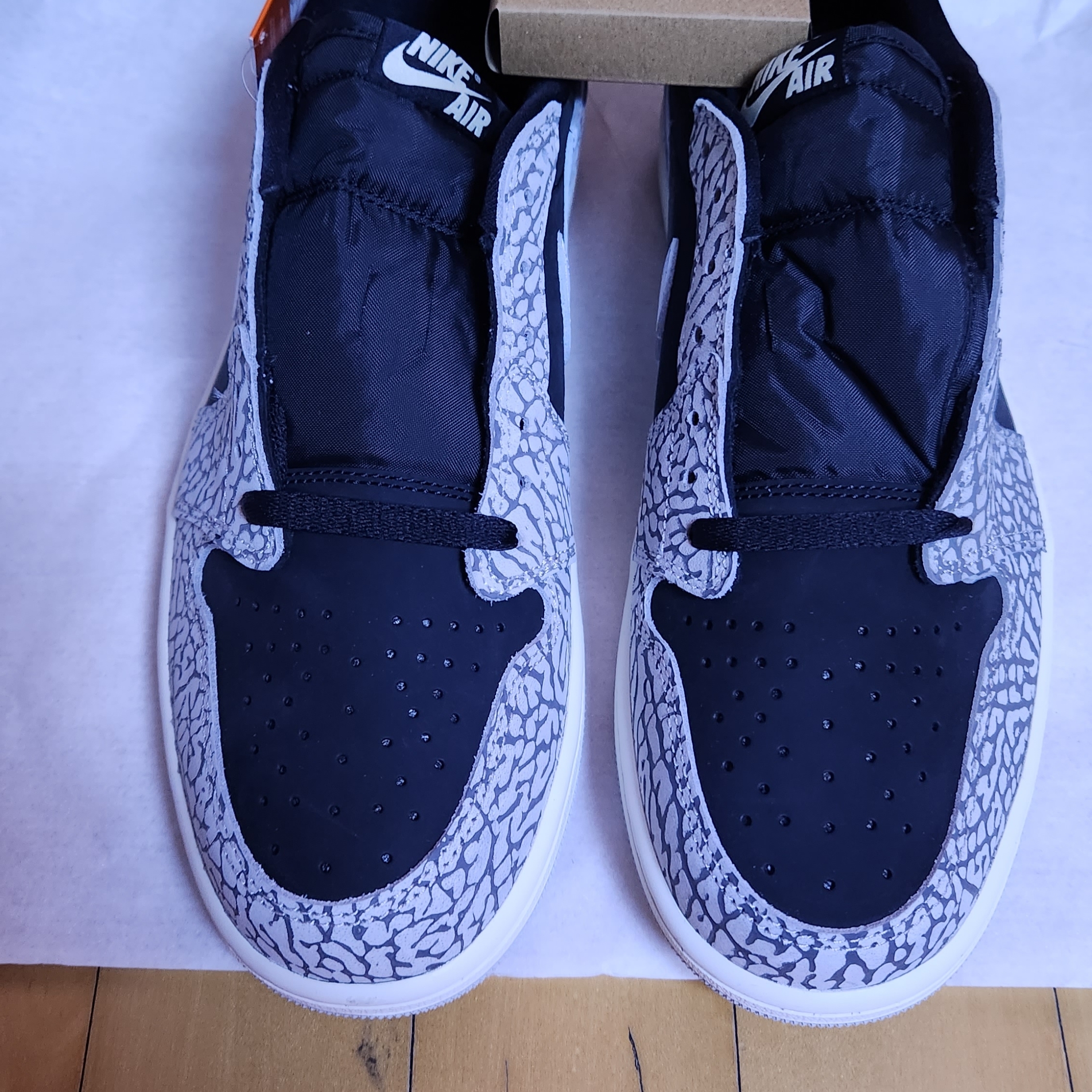 Jordan 1 Retro Low OG Black Cement 착용 스타일 - 2