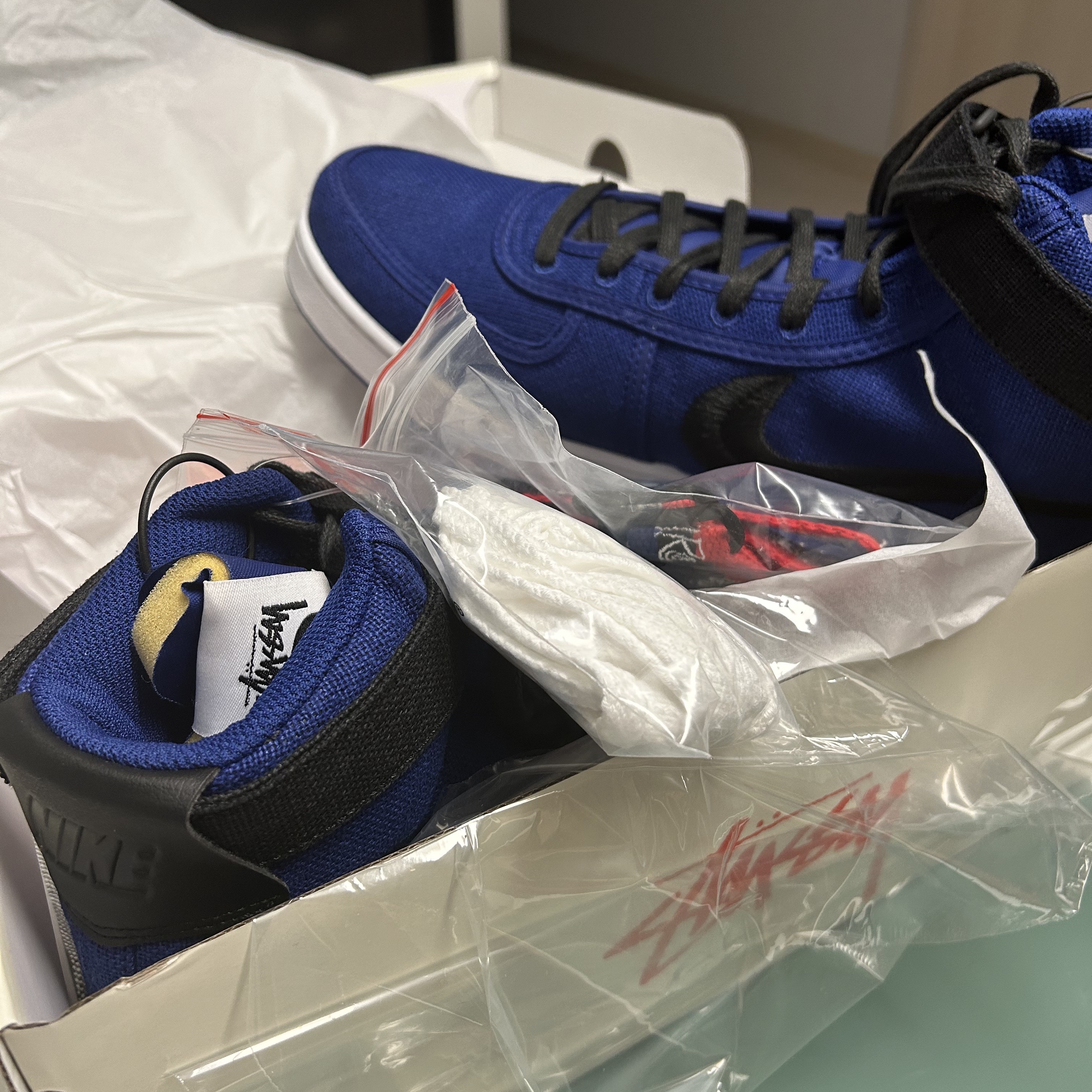 Nike x Stussy Vandal High Deep Royal Blue 착용 스타일