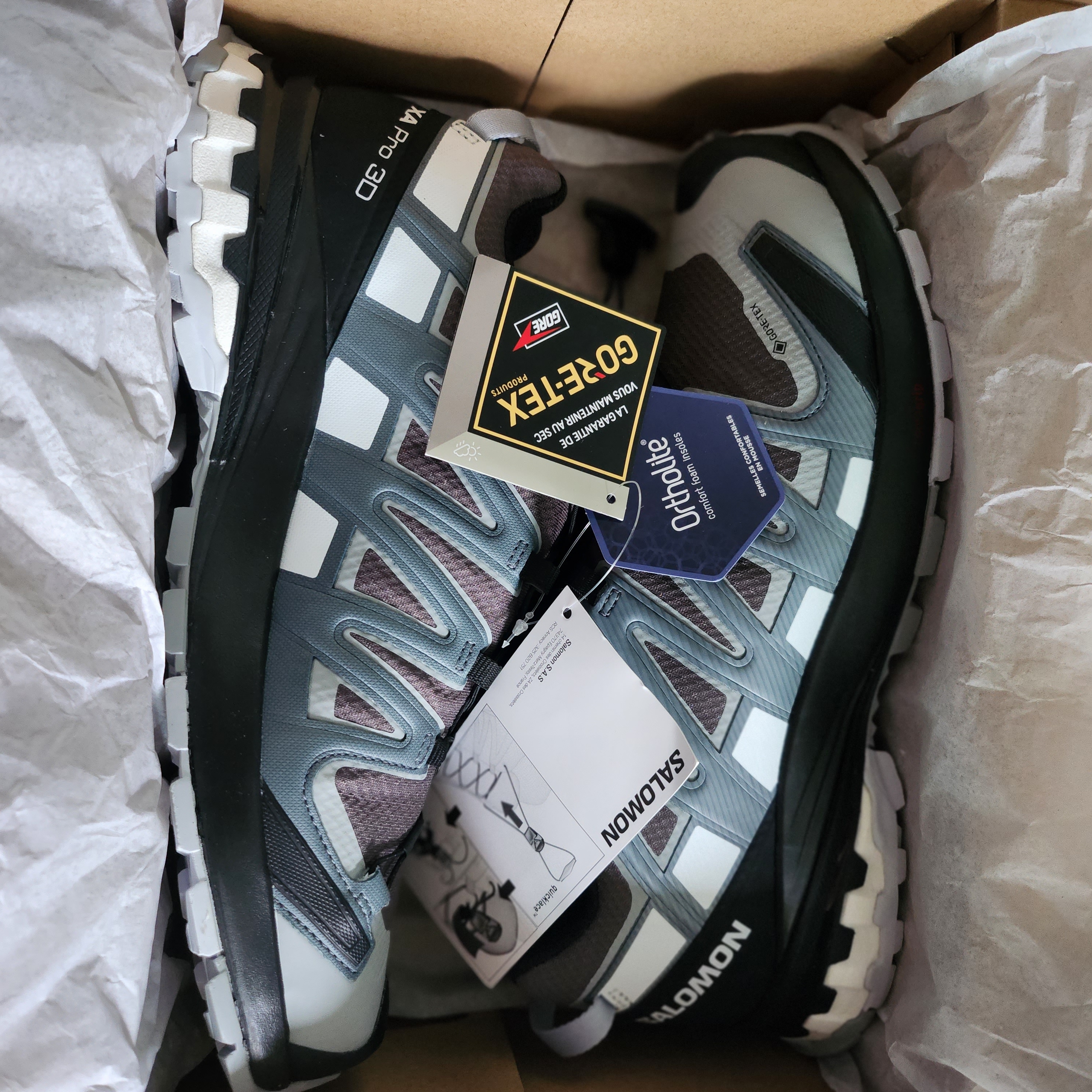Salomon XA Pro 3D V8 Gore-Tex Magnet Stormy Weather 착용 스타일