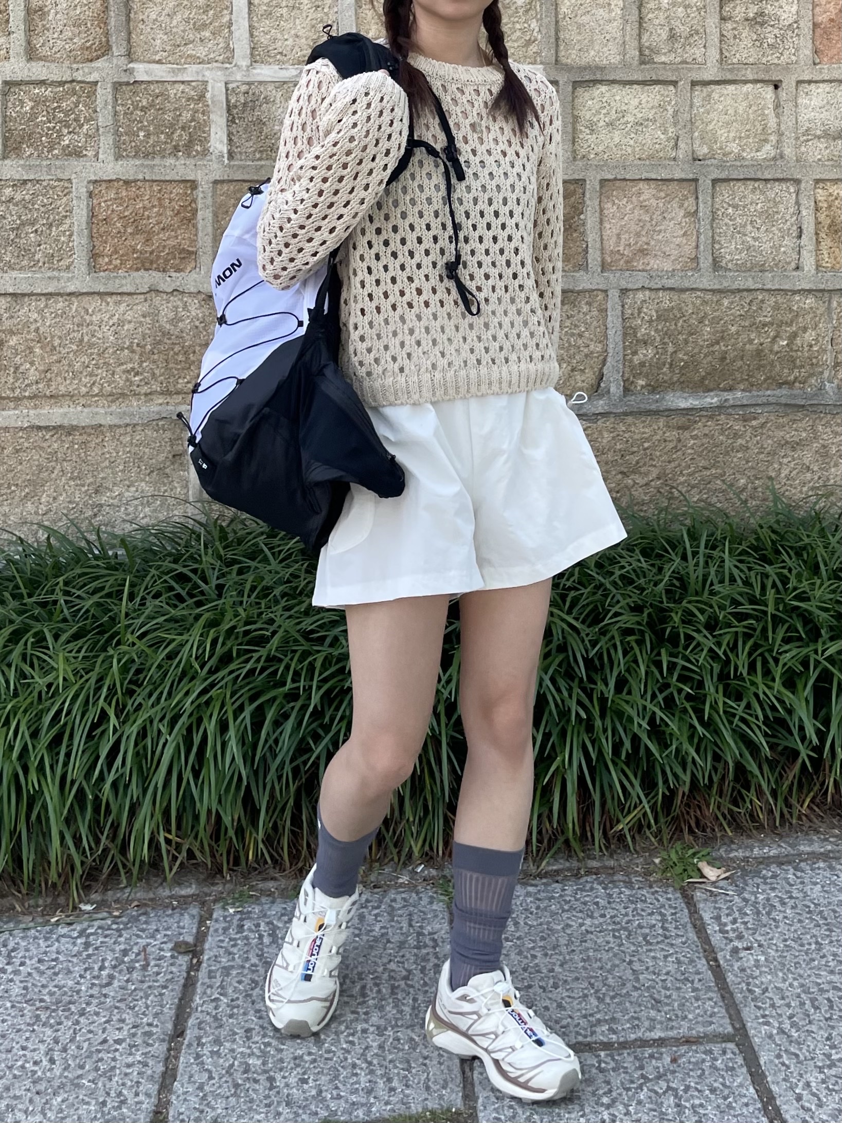 Salomon XT-6 Turtledove 착용 스타일 - 4