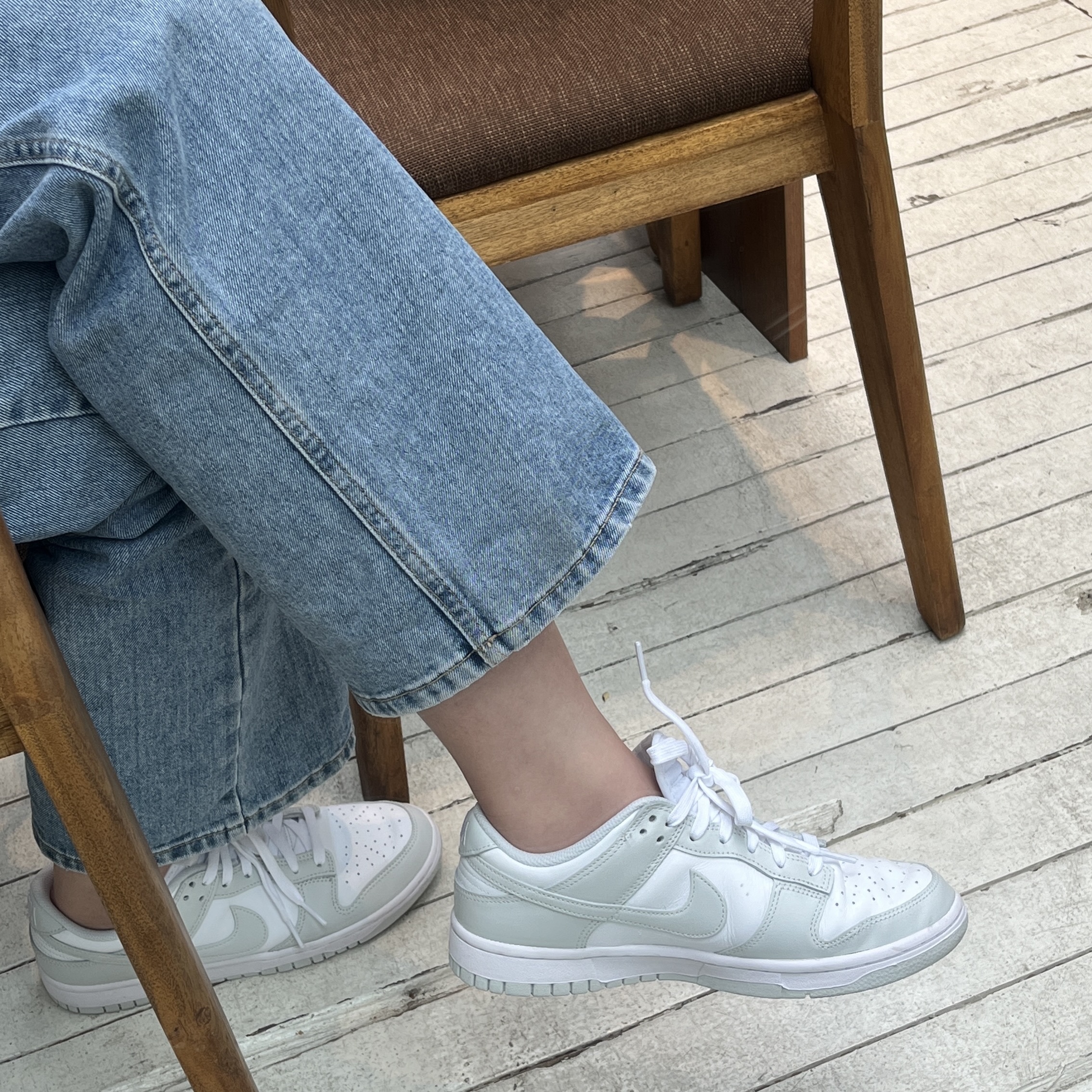 (W) Nike Dunk Low Photon Dust 착용 스타일