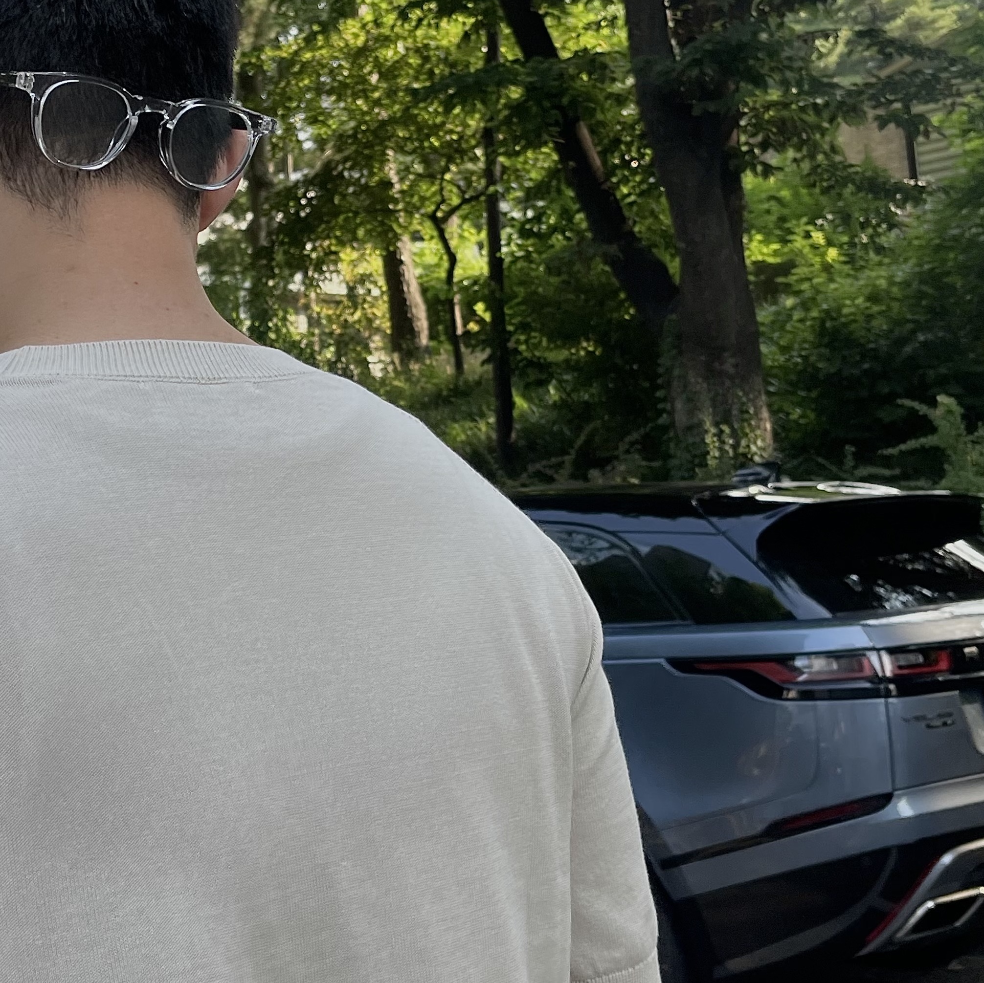 Gentle Monster x Maison Margiela MM009 Clear Black Gradient 착용 스타일 - 2