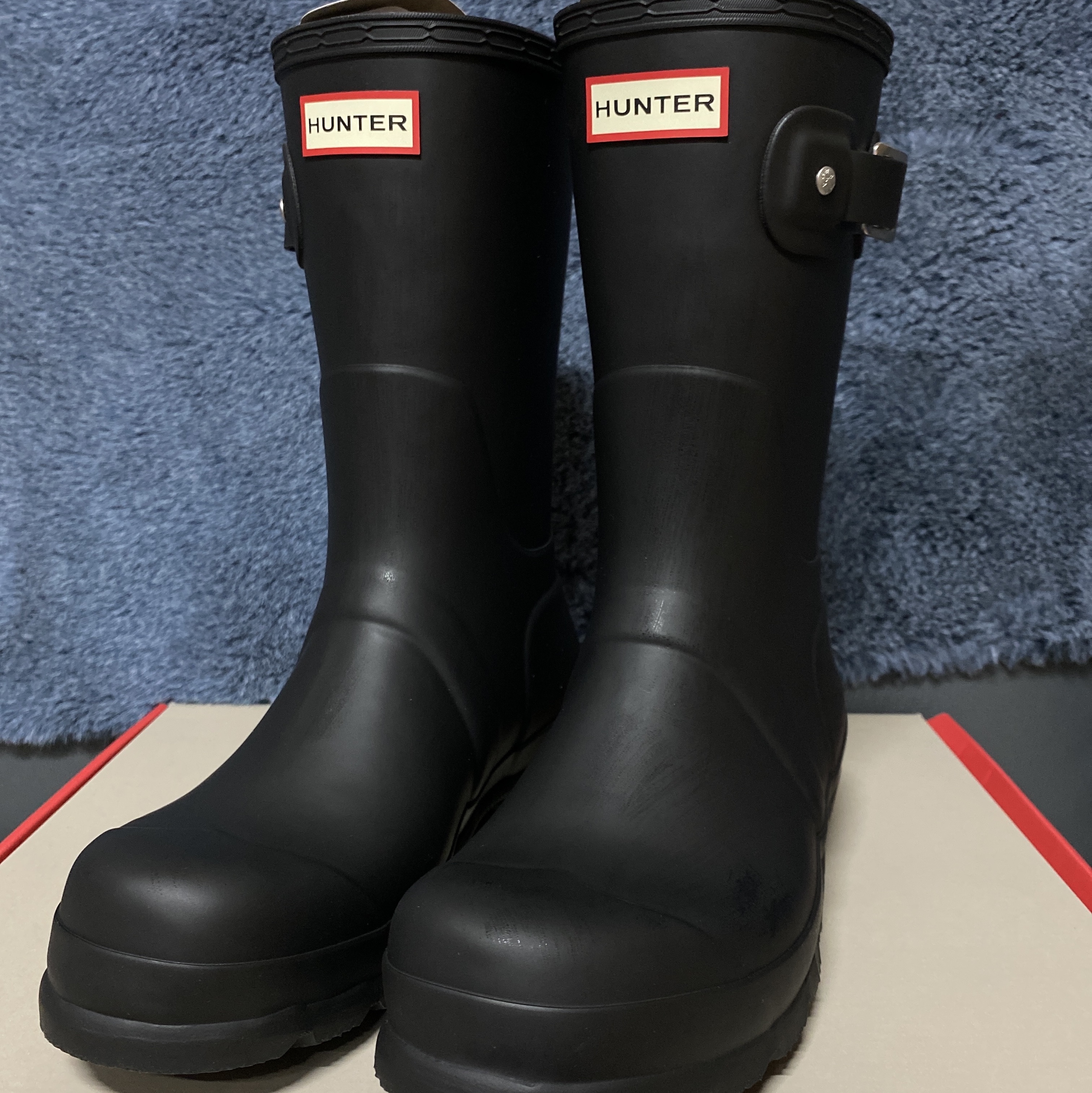 Hunter Original Short Rainboots Black 착용 스타일