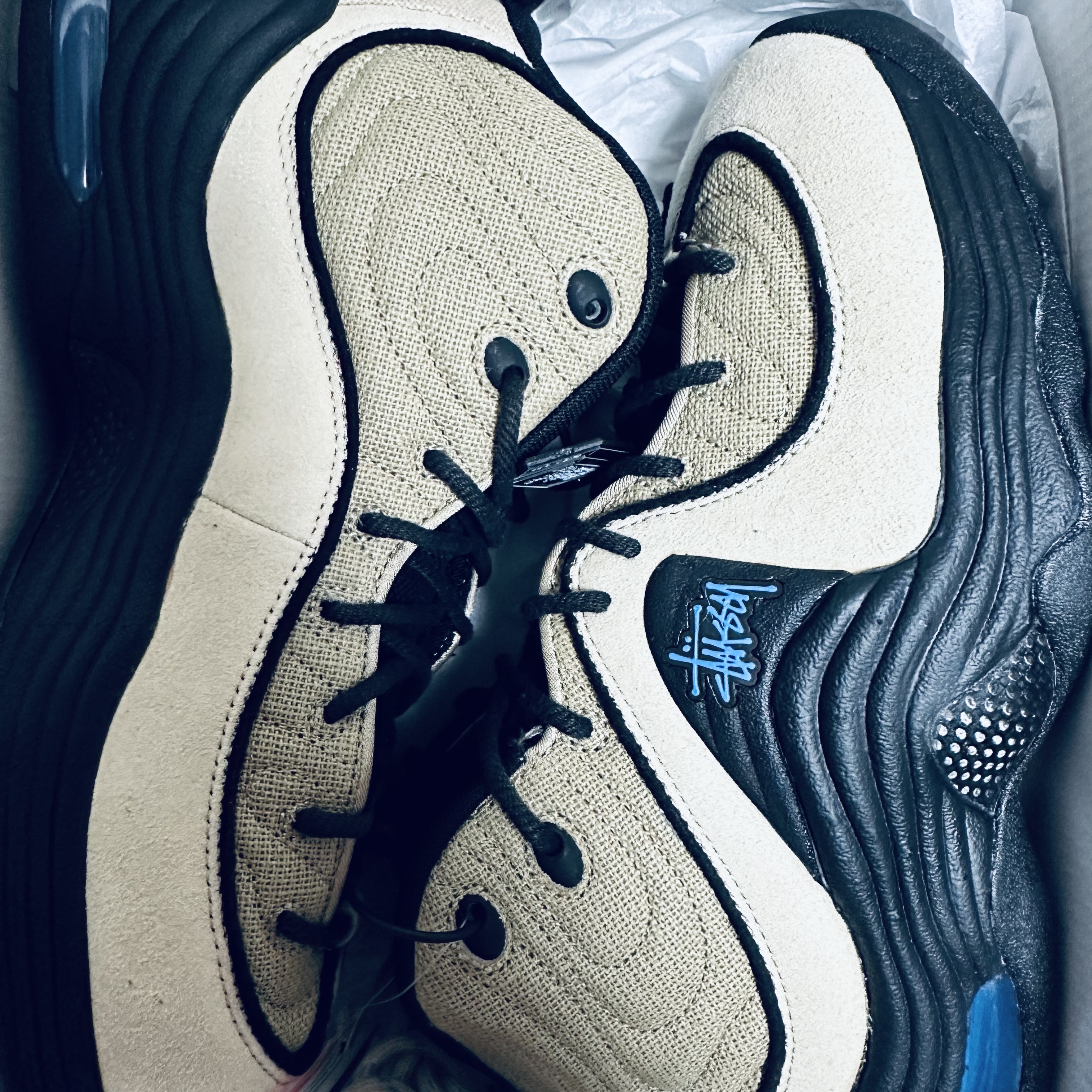 Nike x Stussy Air Penny II Rattan and Limestone 착용 스타일 - 2