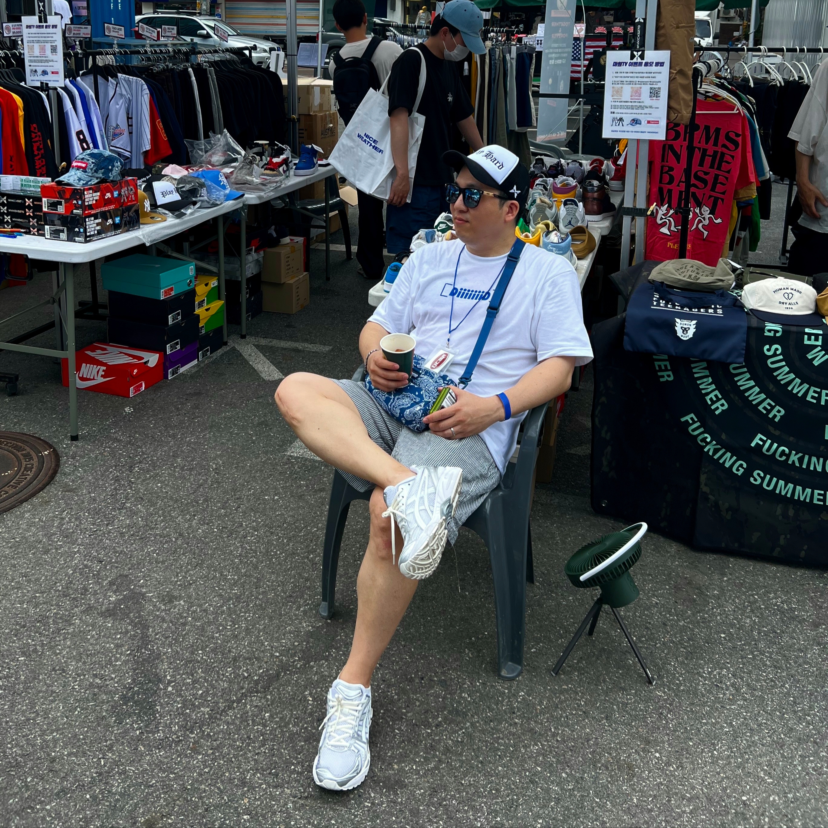 Asics x JJJJound Gel-Kayano 14 Silver White 착용 스타일 - 1