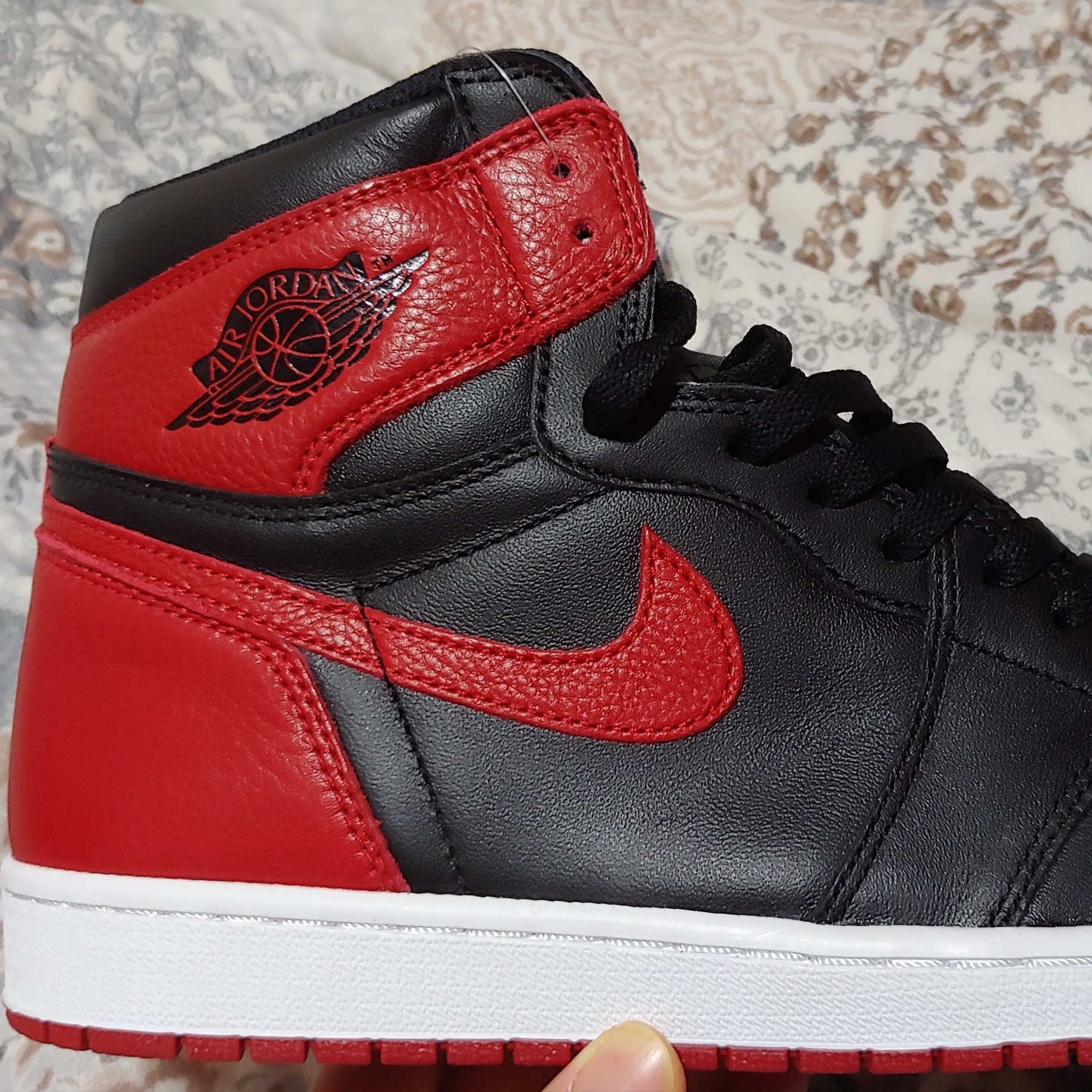 Jordan 1 Retro High OG Bred Banned 2016, (GS) Jordan 1 Retro High OG Bred Banned 2016 착용 스타일 - 2